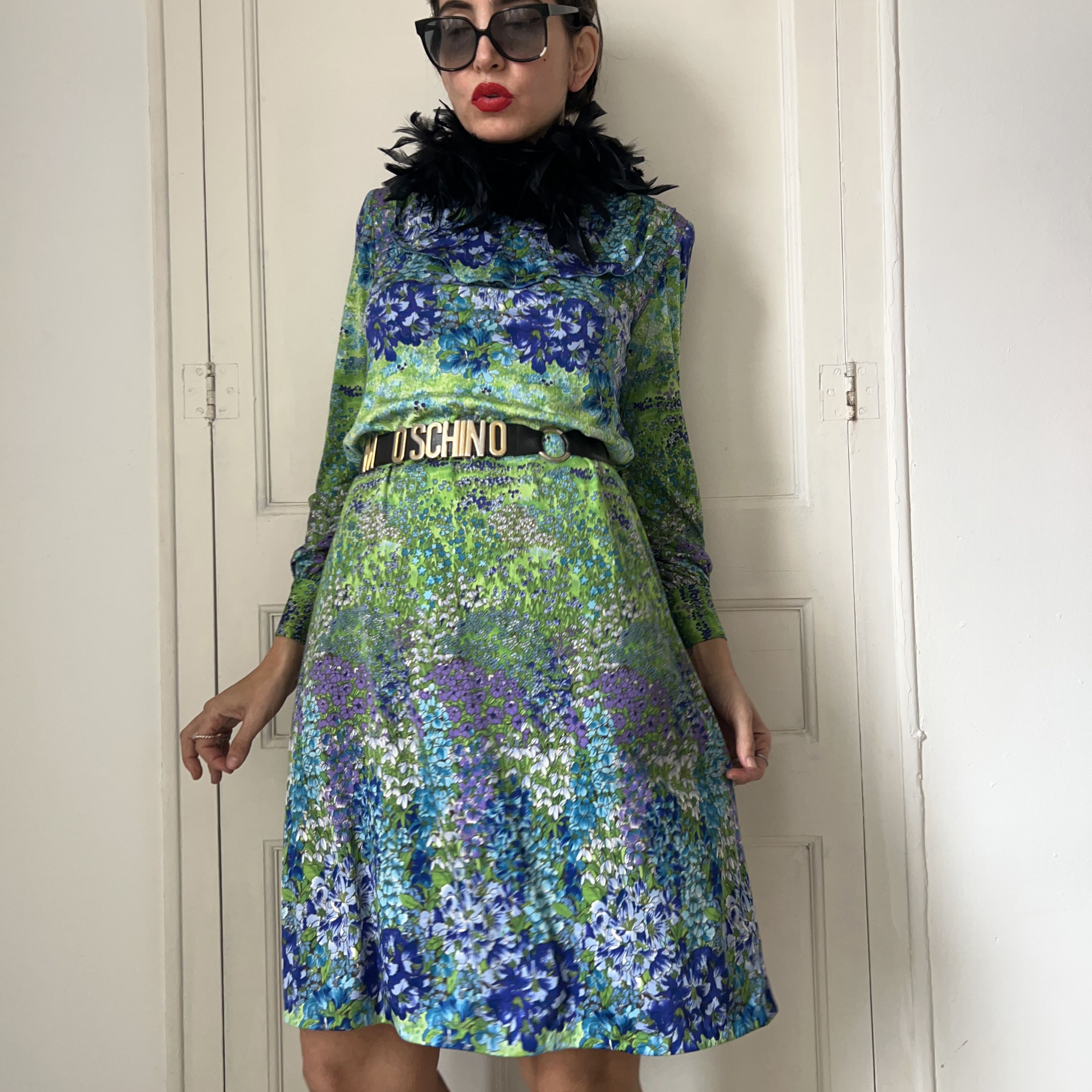 Vintage Vintage Cottagecore 70s Floral Midi Dress Size M / US 6-8 / IT 42-44 - 9 Thumbnail