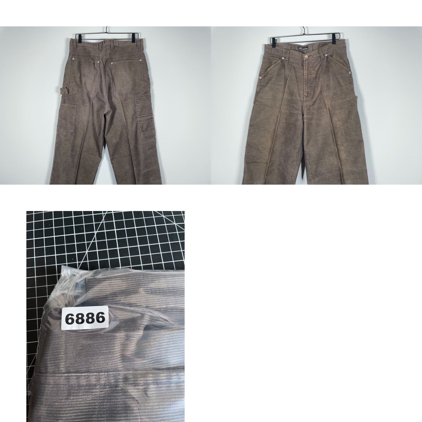 Vintage Men's Baggy Fit Corduroy Carpenter Pants Olive 34 x 32 Skater Y2K Loose Size US 33 - 9 Thumbnail