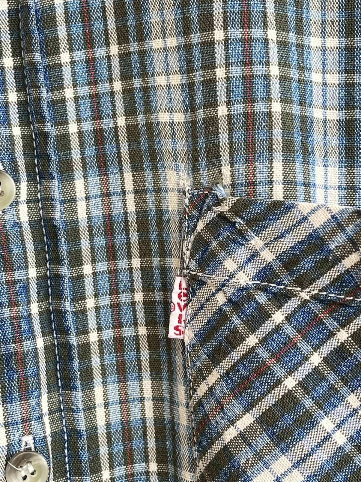 Levi's White Tab Plaid Checked Button Down Long Sleeve Shirt 90s Size US M / EU 48-50 / 2 - 8 Thumbnail