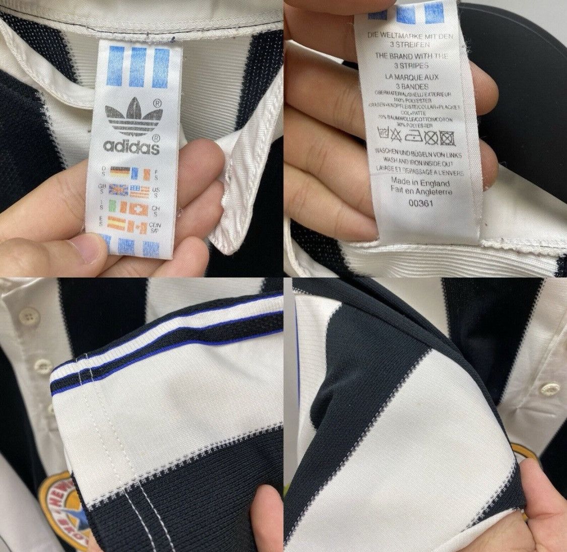 Adidas Vintage 1995/96 Adidas New Castle Soccer Jersey Away Tee Y2K Size US M / EU 48-50 / 2 - 9 Thumbnail