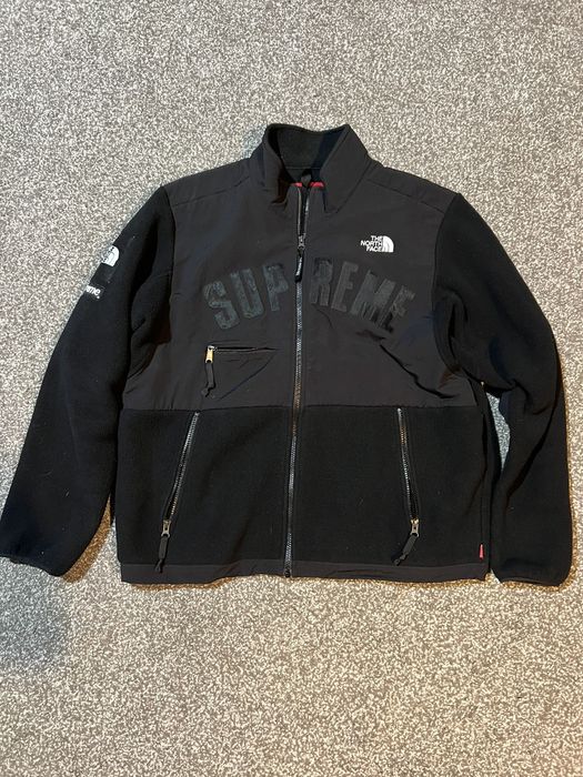 Supreme the north face arc logo denali fleece jacket 2024 black