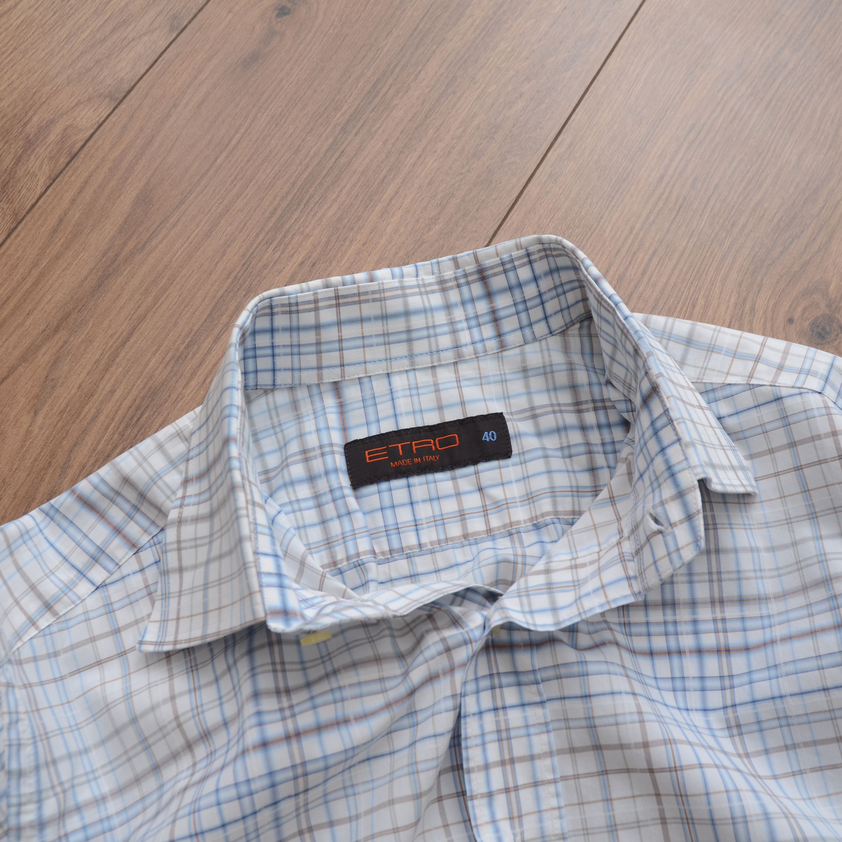 Etro Luxury Etro Men's Shirt Size 40 / M — Blue Check Size US M / EU 48-50 / 2 - 11 Thumbnail