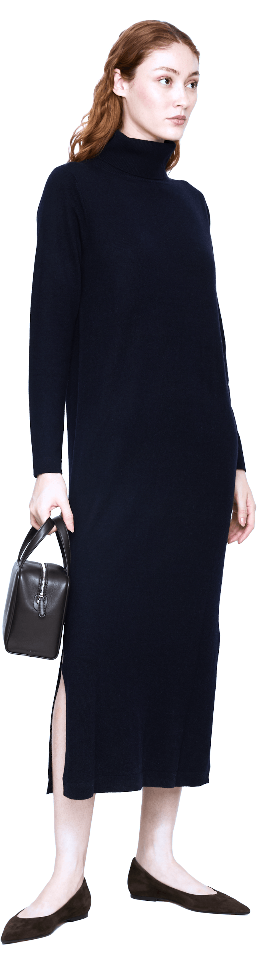 Allude Allude Navy Wool/Cashmere Sweater Dress Size L / US 10 / IT 46 - 1 Thumbnail