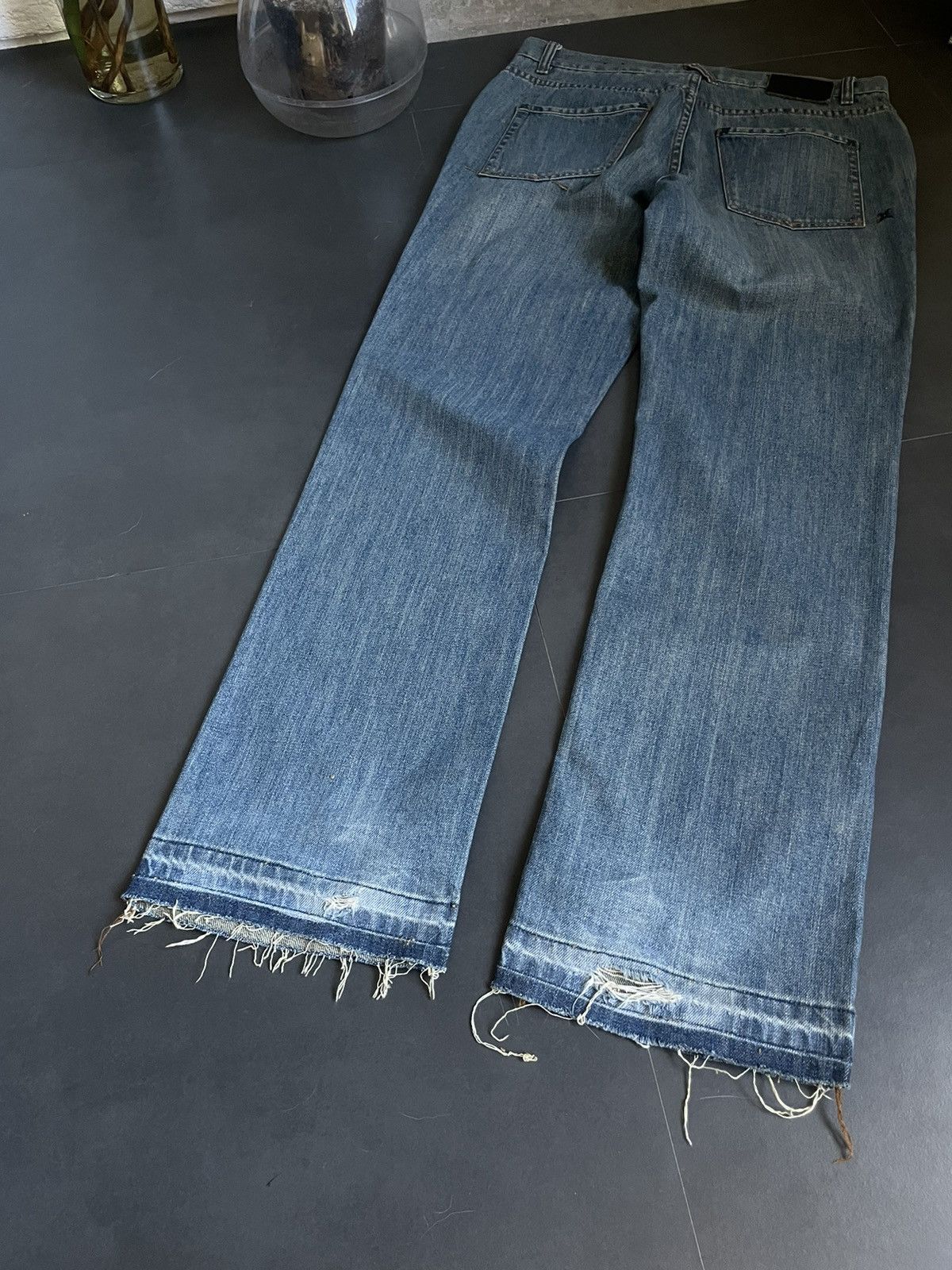 Japanese Brand Vintage Y2K Faded Baggy Skater Cyber Grunge Jeans Balenciaga Size US 33 - 5 Thumbnail