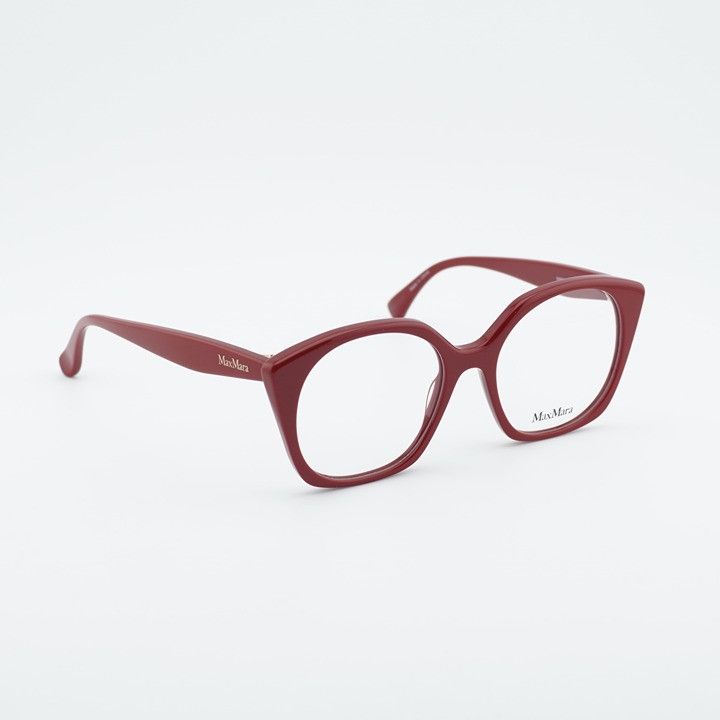 Max Mara Max Mara MM5082 066 Eyeglasses Red 53mm Square Frame Size ONE SIZE - 1 Thumbnail