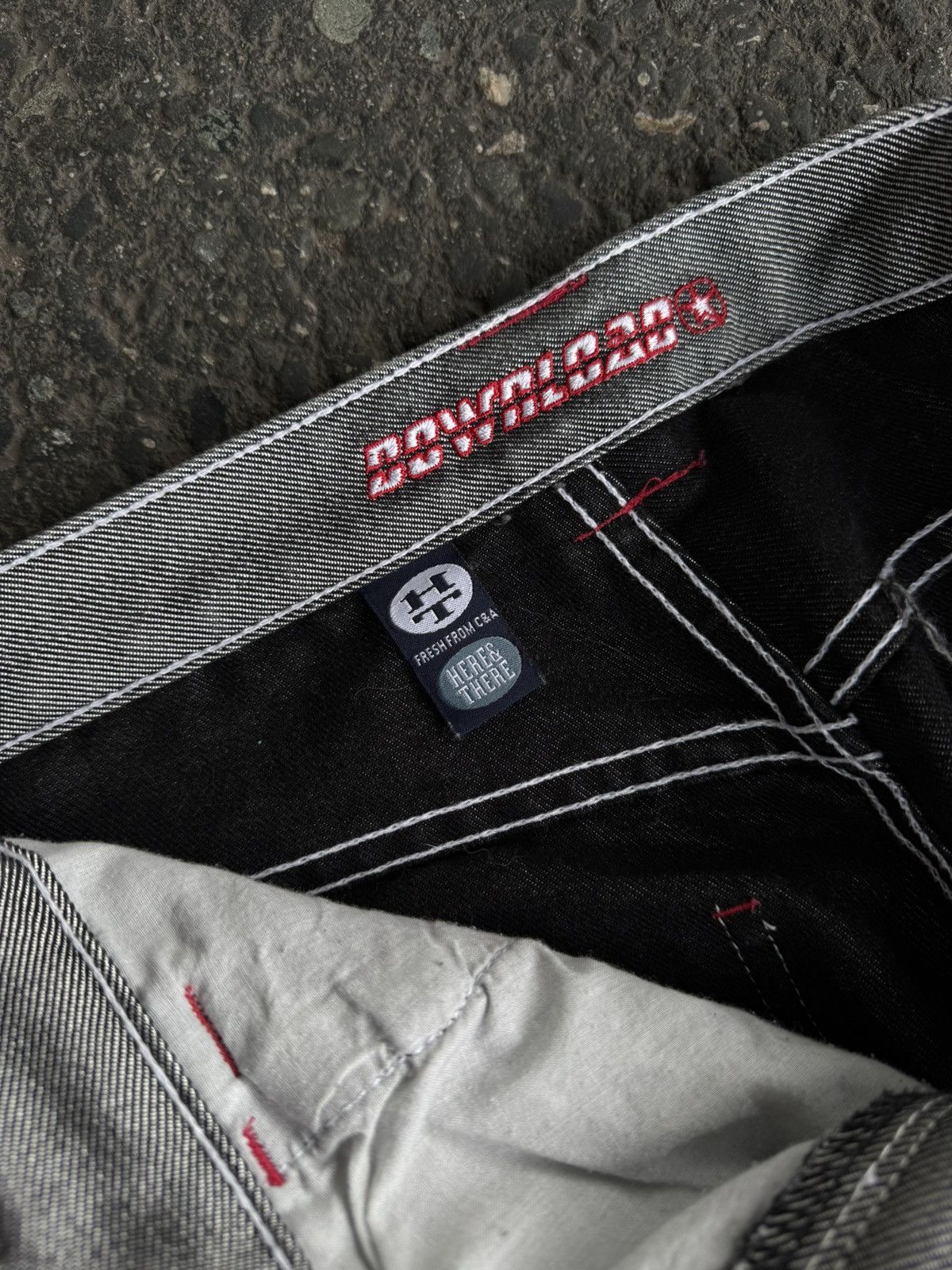 Designer × Vintage Grey Carpenter Jeans Patchwork Y2K Rap Skate Size US 32 / EU 48 - 9 Thumbnail