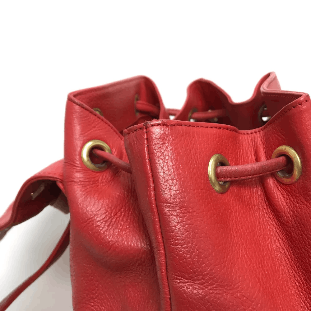 MCM MCM Logo Plate logo studs Backpack-Bag Red Size ONE SIZE - 7 Thumbnail