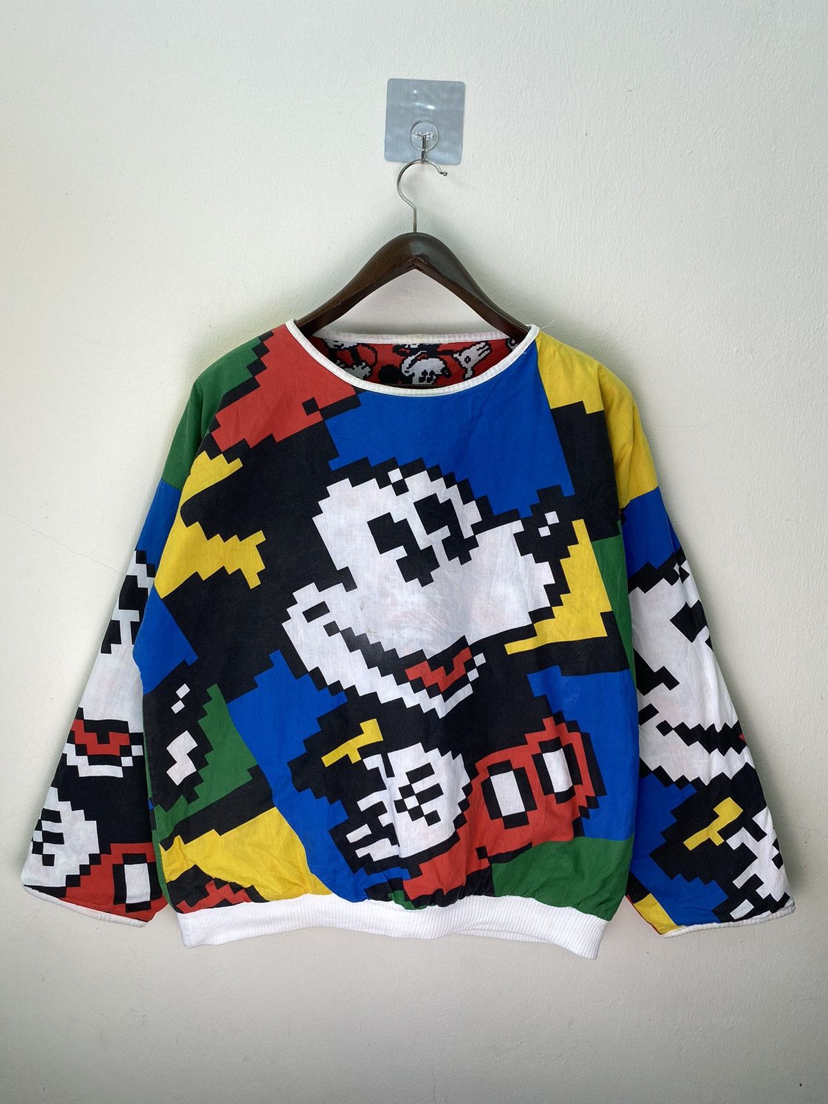 Rare! Mickey Mouse Multicolour Riversible Sweatshirt