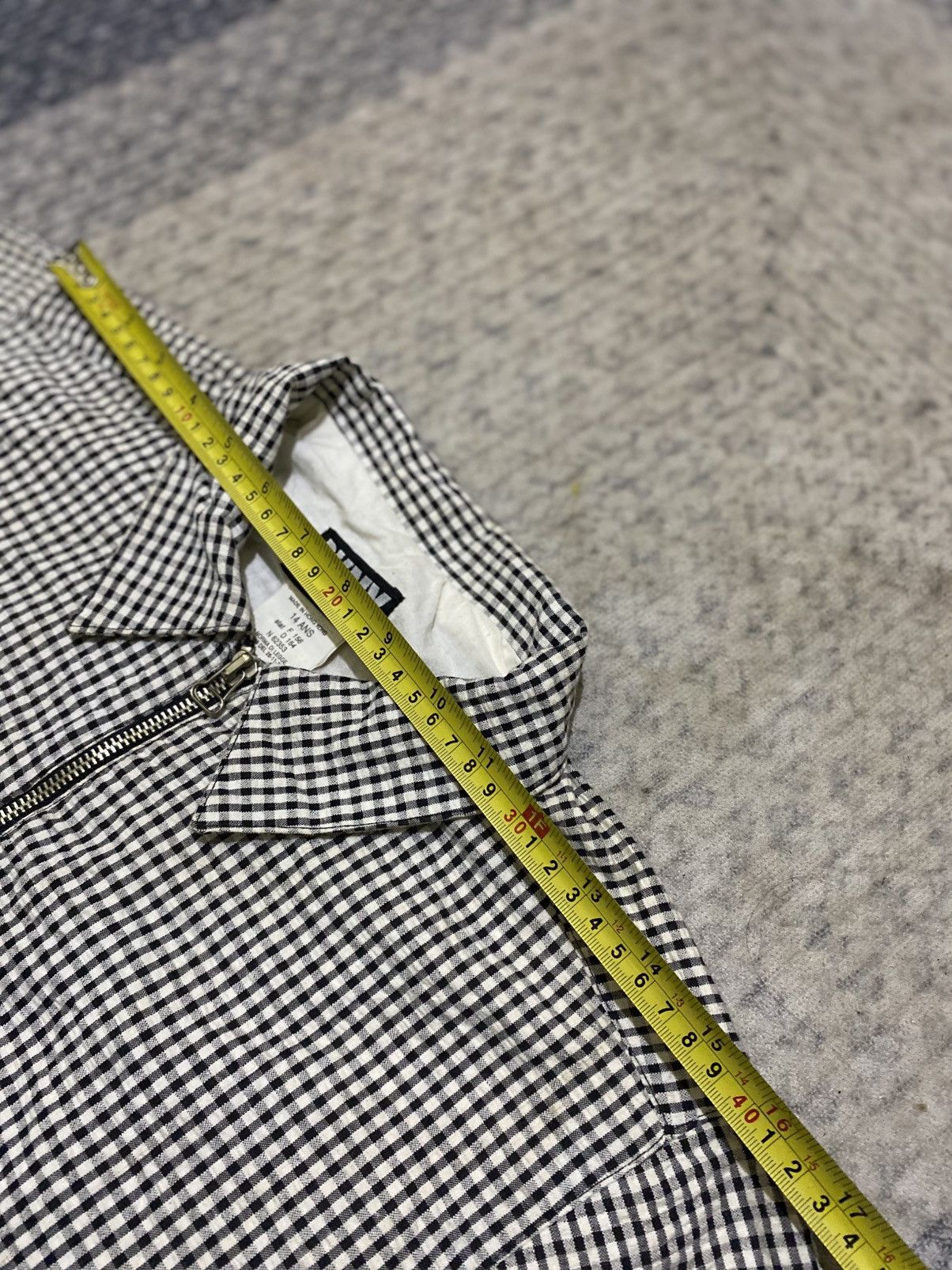DKNY × Donna Karan × Vintage VINTAGE 90s DKNY CROPPED PLAID JACKET Size M / US 6-8 / IT 42-44 - 10 Thumbnail
