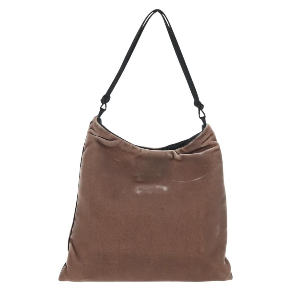 Prada PRADA Hand Bag Velor Gray Size ONE SIZE - 3 Thumbnail