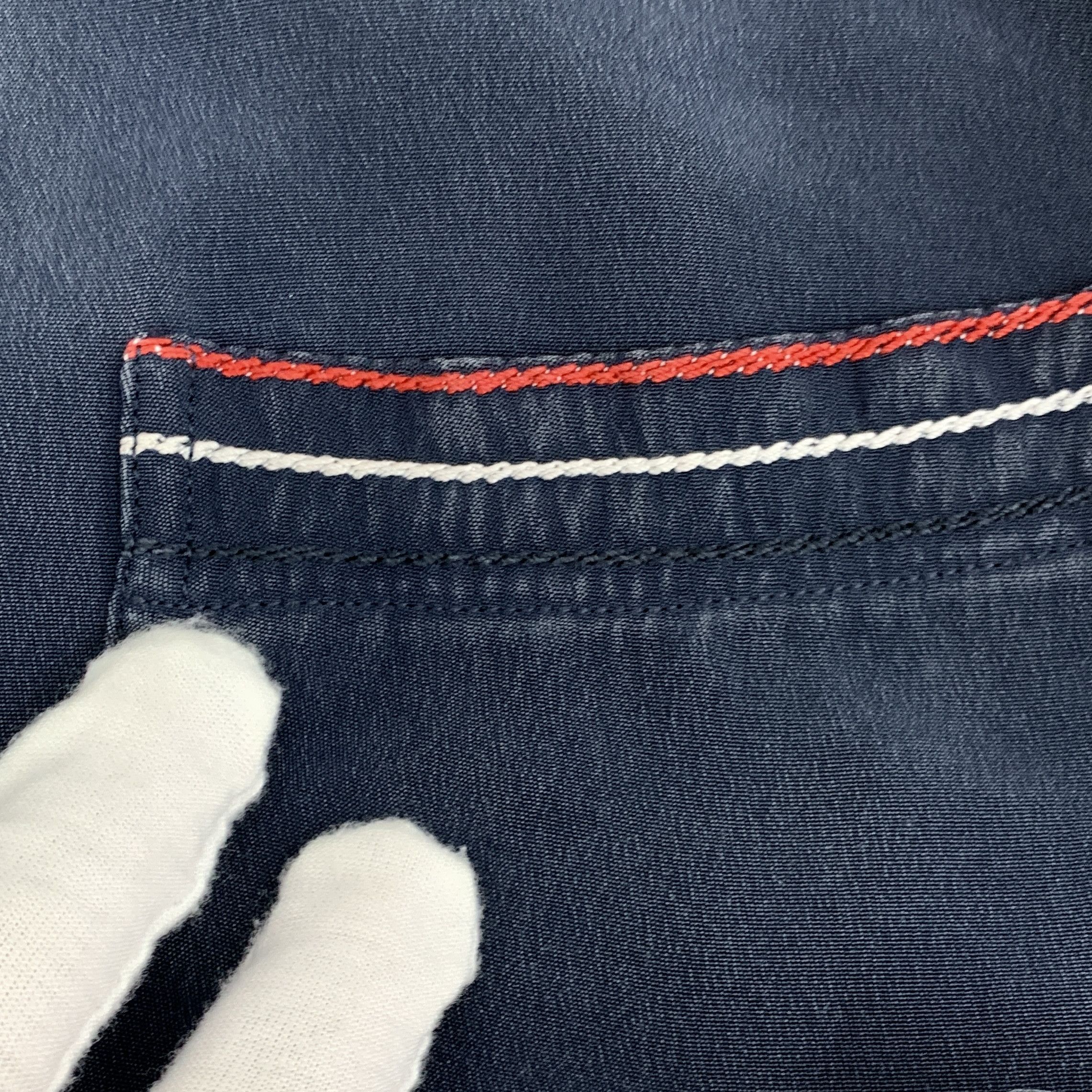 Thom Browne Thom Browne Navy Stripe Cotton Shirt (38) Size XS / US 0-2 / IT 36-38 - 4 Thumbnail