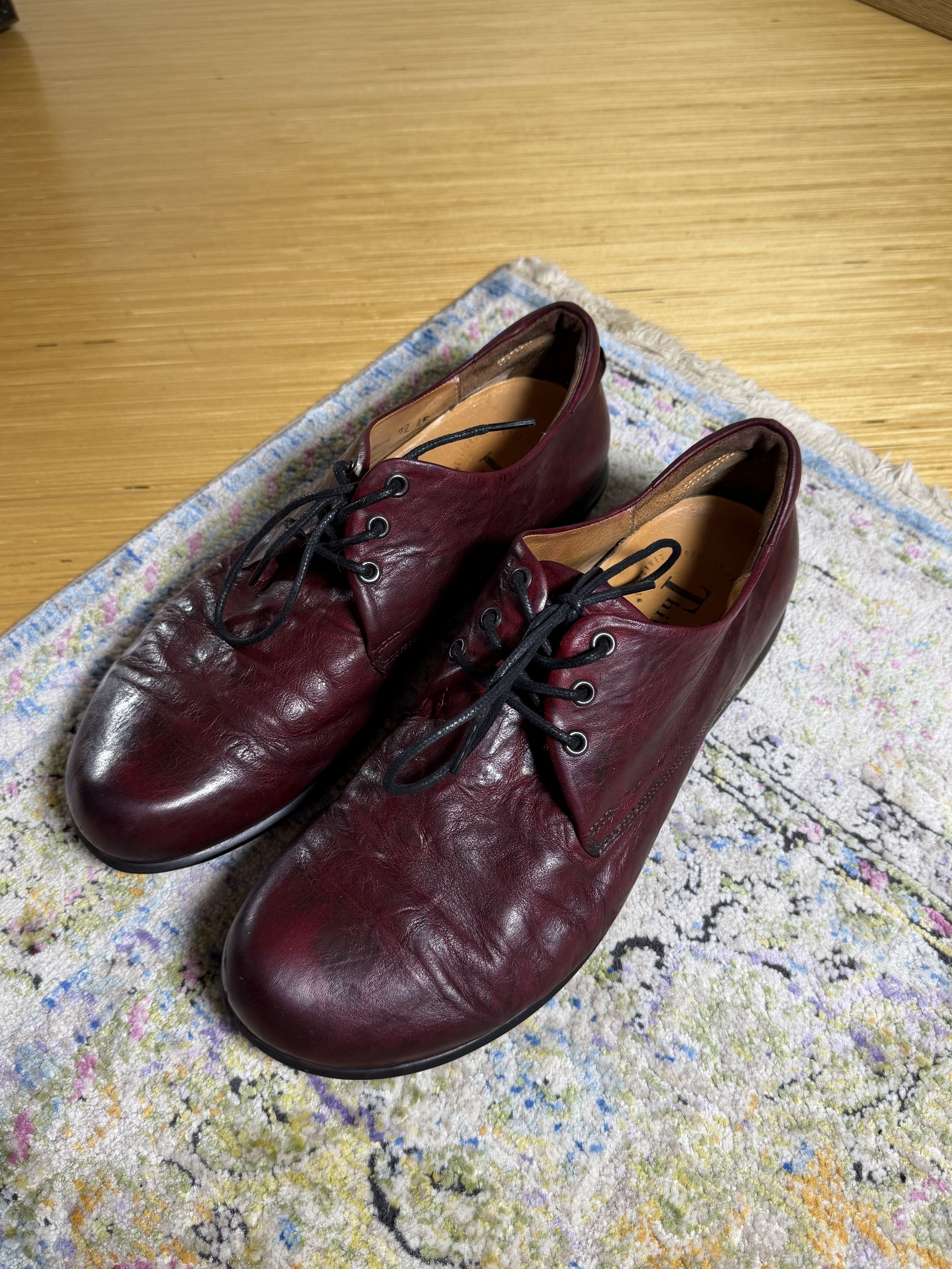 Genuine Leather Think! Menscha Barefoot Bordeaux Casual Shoes Size US 12 / EU 45 - 2 Thumbnail