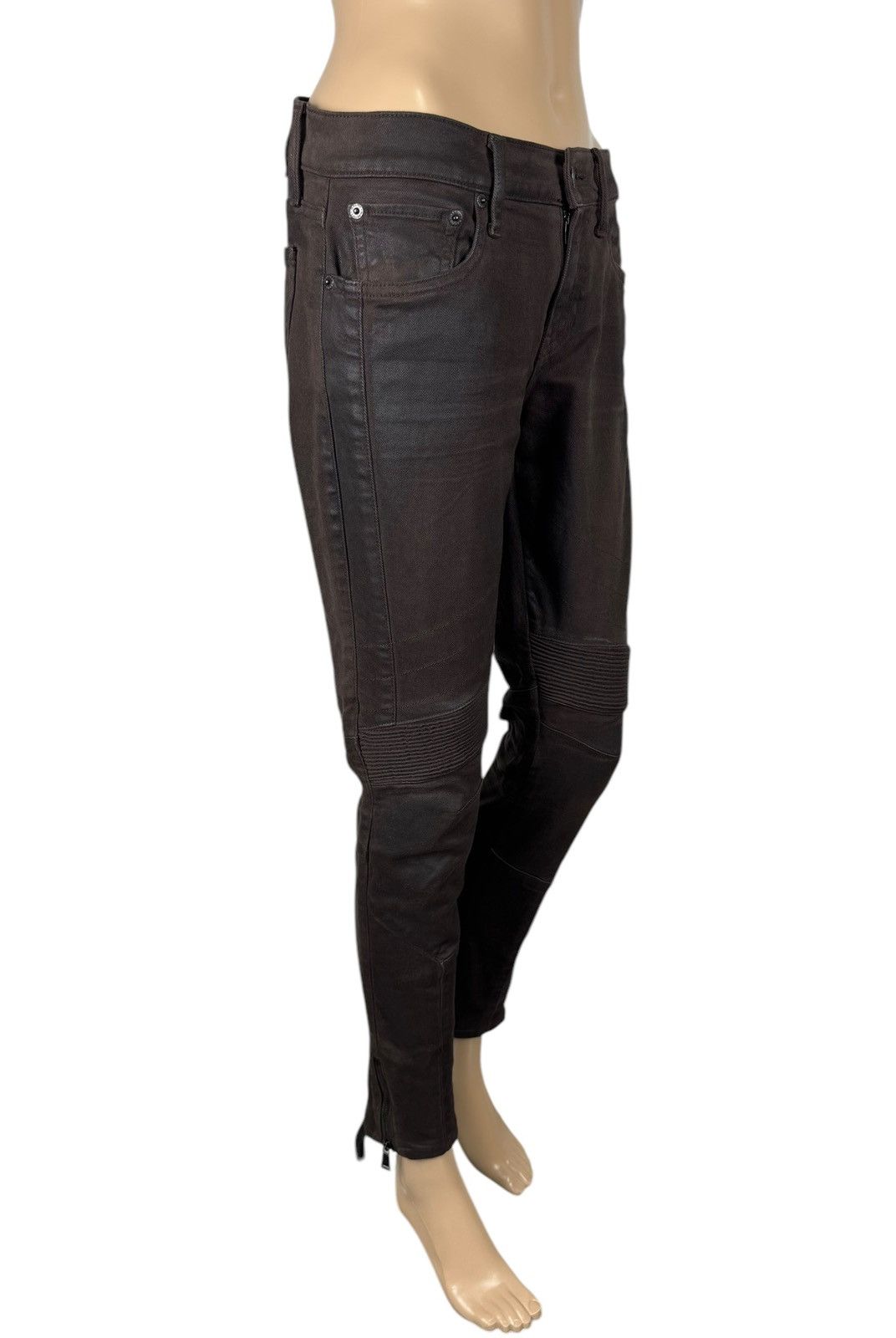 Polo Ralph Lauren Polo Ralph Lauren Waxed Jeans Biker Ankle Zip size 27 Size 27" / US 4 / IT 40 - 5 Thumbnail