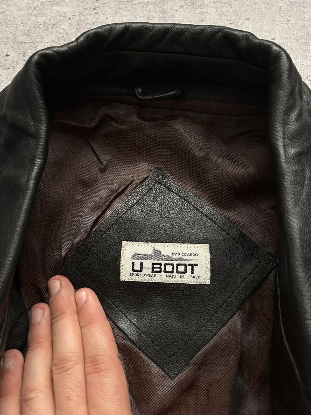 Vintage Vintage U-boot by Riccardo Leather Bomber Jacket Size US L / EU 52-54 / 3 - 9 Thumbnail