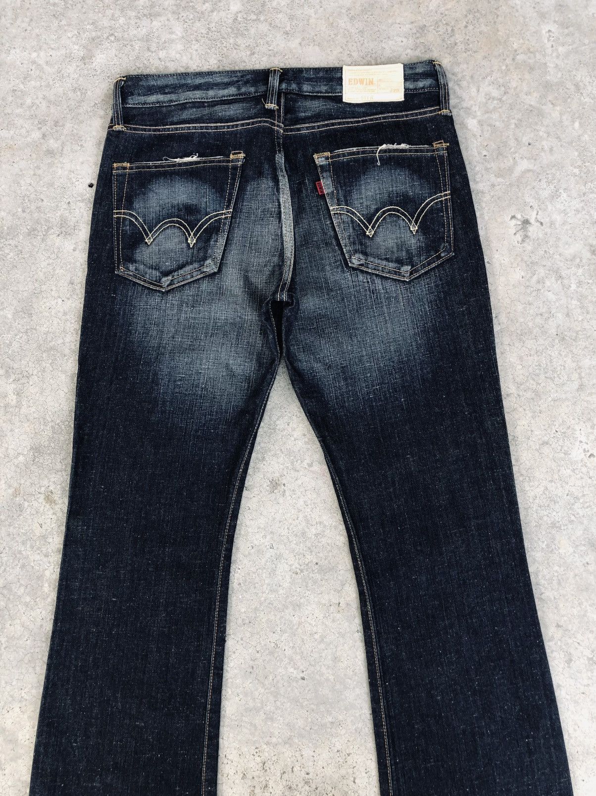 If Six Was Nine Japanese Edwin 511 R Flared Jeans Distressed Jeans Size US 31 - 8 Thumbnail