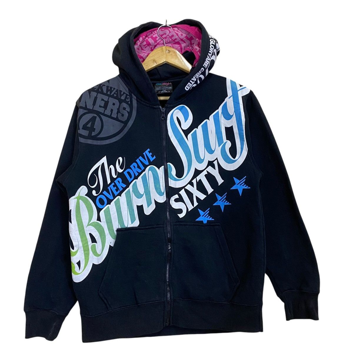 Japanese Brand The Overdrive Burn Surf Sixty by Oblo Design Zipper Hoodie Size US M / EU 48-50 / 2 - 1 Thumbnail