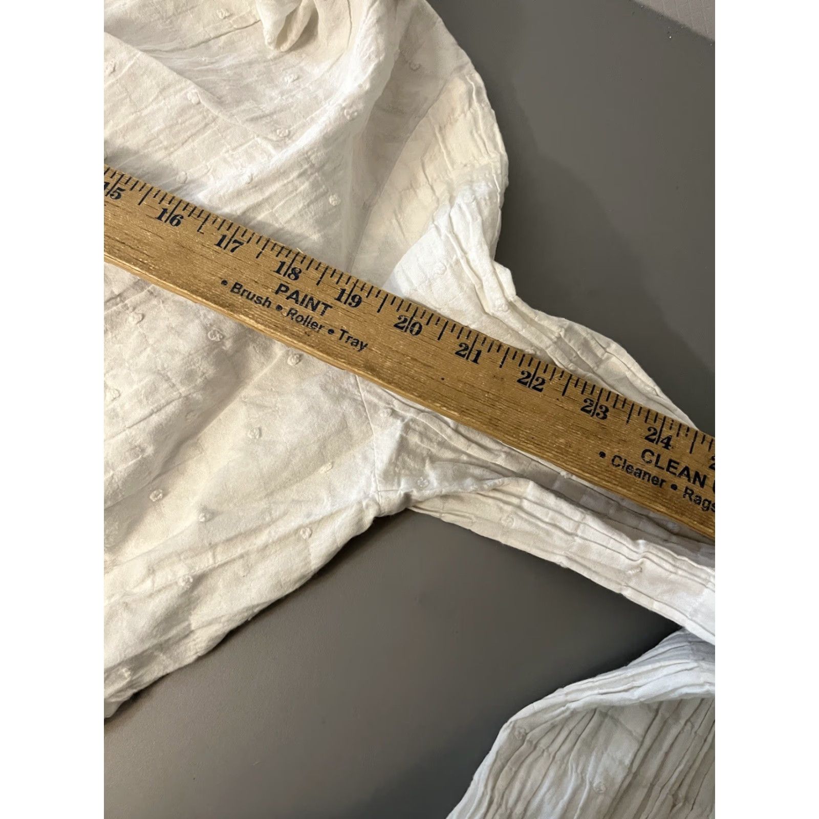 Loft VINTAGE Loft Women's Long Sleeve V-Neck Collared Cotton Blouse XL White Office Casual Size XL / US 12-14 / IT 48-50 - 5 Thumbnail