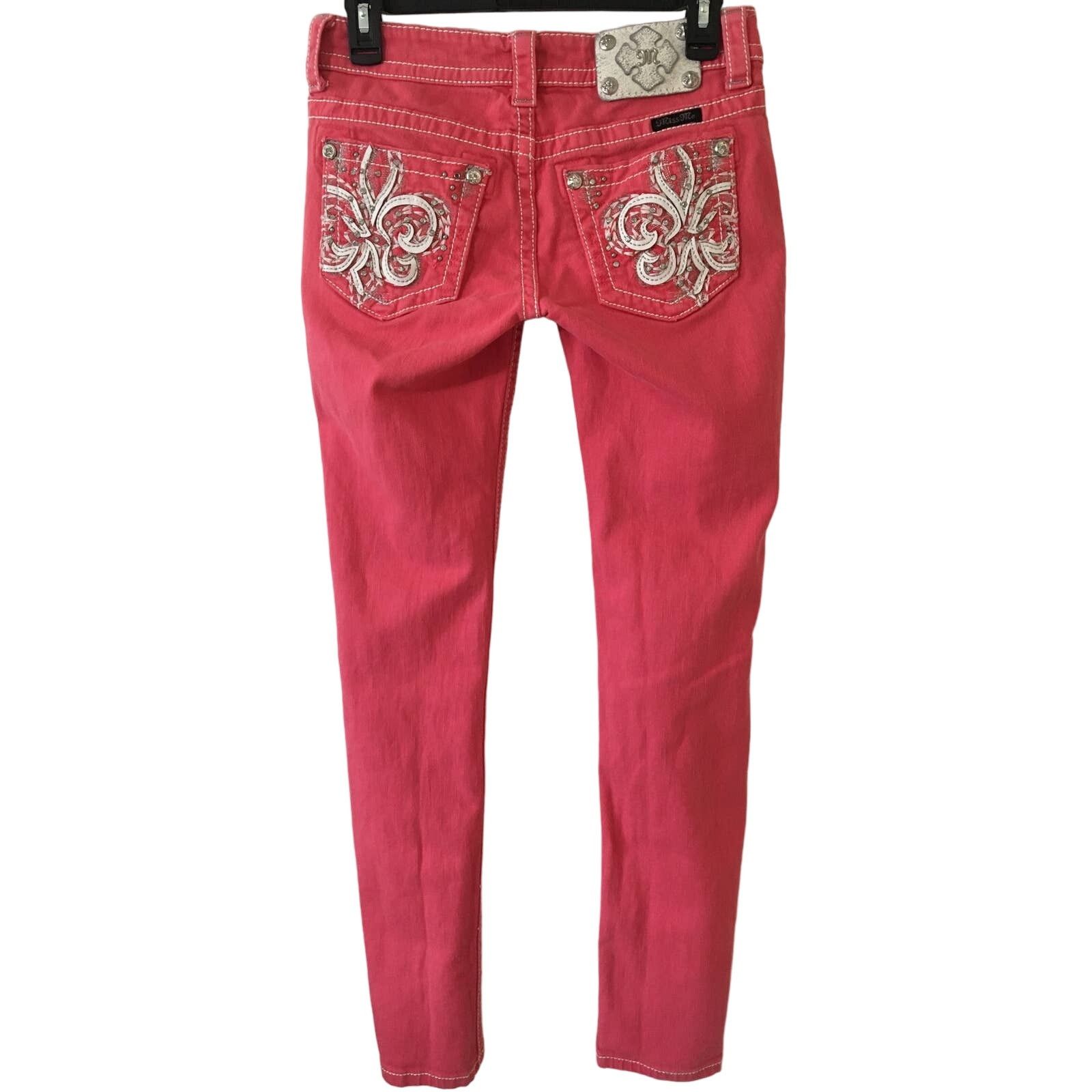 Miss Me Miss Me Melon Fleur De Lis Jeans Size 26 Skinny Size 26" / US 2 / IT 38 - 1 Thumbnail