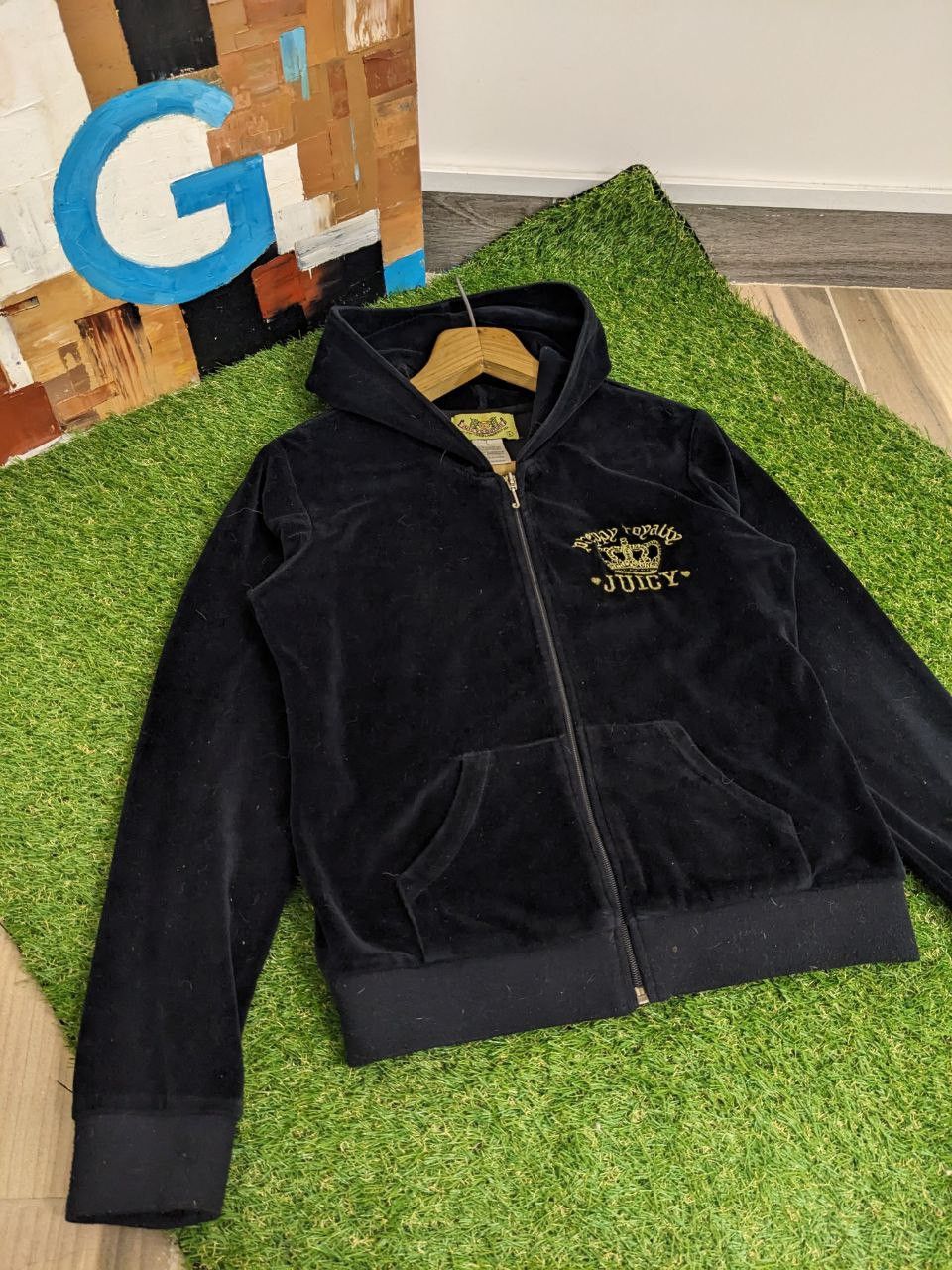 T26 Juicy Couture ロンT ブラック S 古着 Juicy Couture × Vintage VINTAGE JUICY COUTURE Original Label