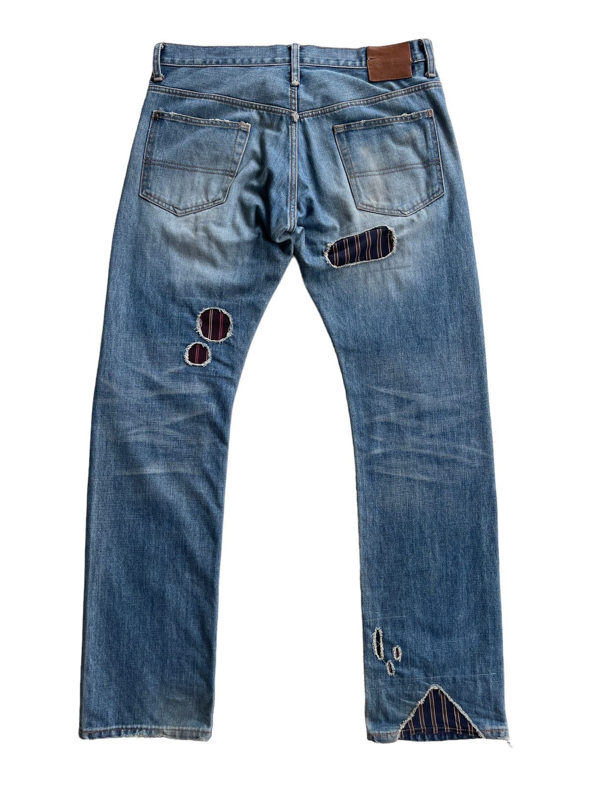 Paul Smith Paul Smith Distressed Patchwork Jeans Size US 34 / EU 50 - 2 Thumbnail