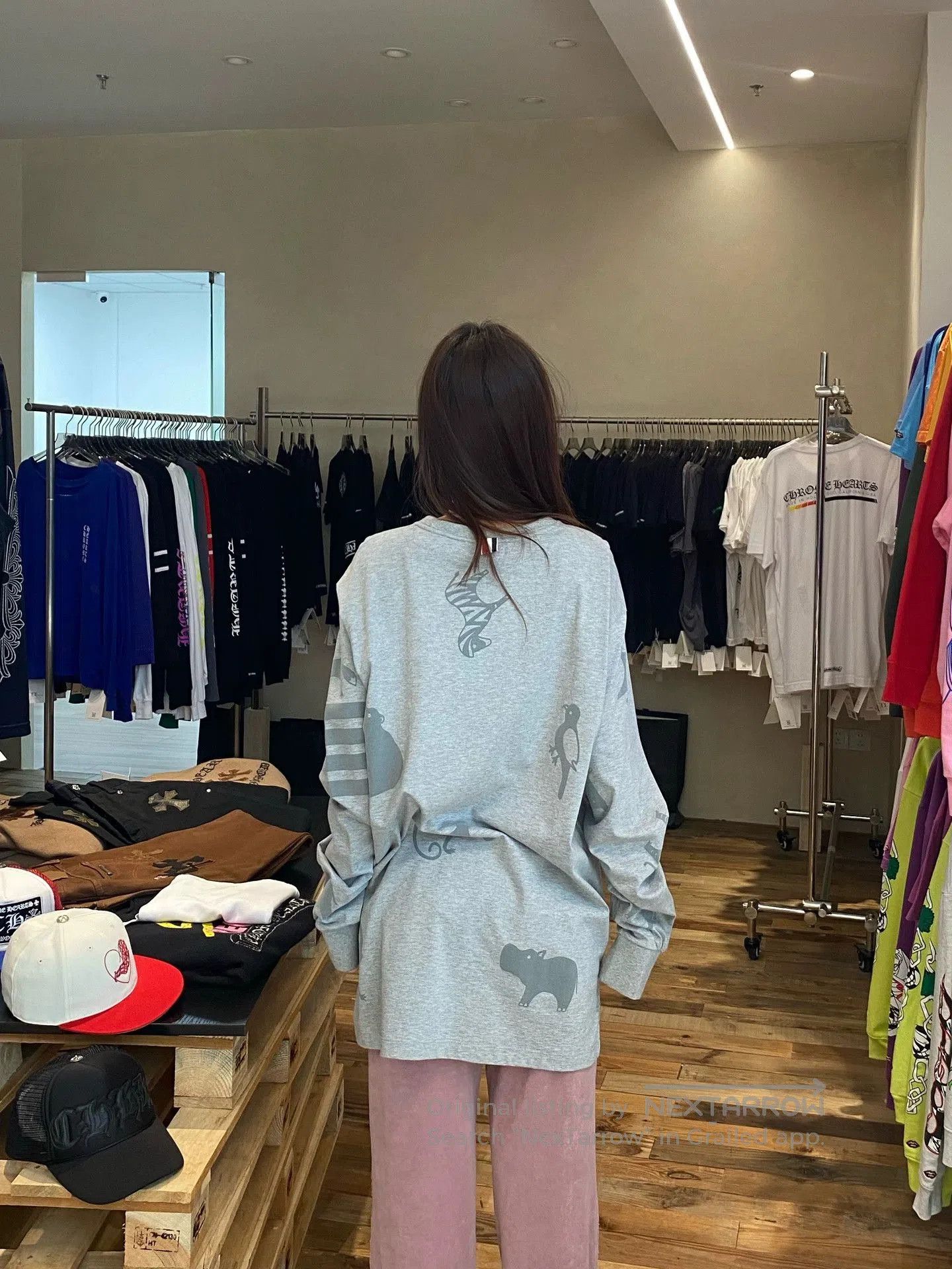 Thom Browne thom browne gray long sleeve t-shirt with print. Size US M / EU 48-50 / 2 - 9 Thumbnail