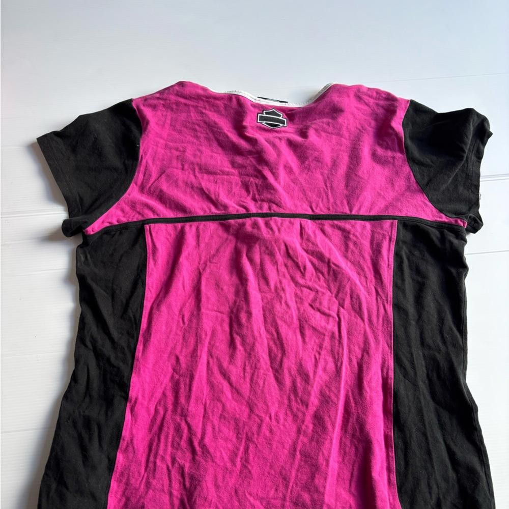 Harley Davidson Harley-Davidson Women's Plus Size Half Zip Pink Tee-Shirt Size XXL / US 16-18 / IT 52-54 - 4 Thumbnail