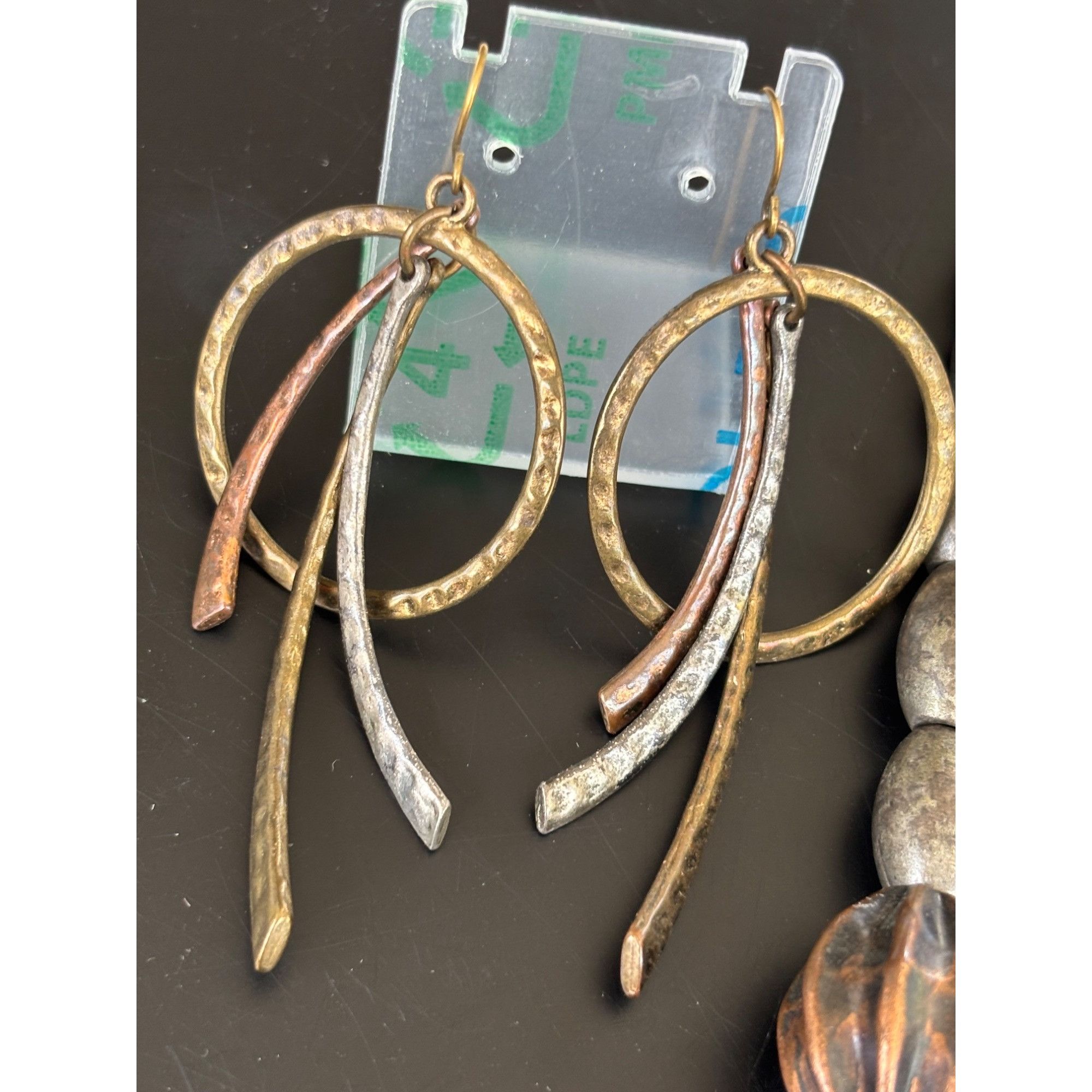Other Chunky Metallic Statement Necklace & Gold-Tone Dangle Earrin Size ONE SIZE - 8 Thumbnail