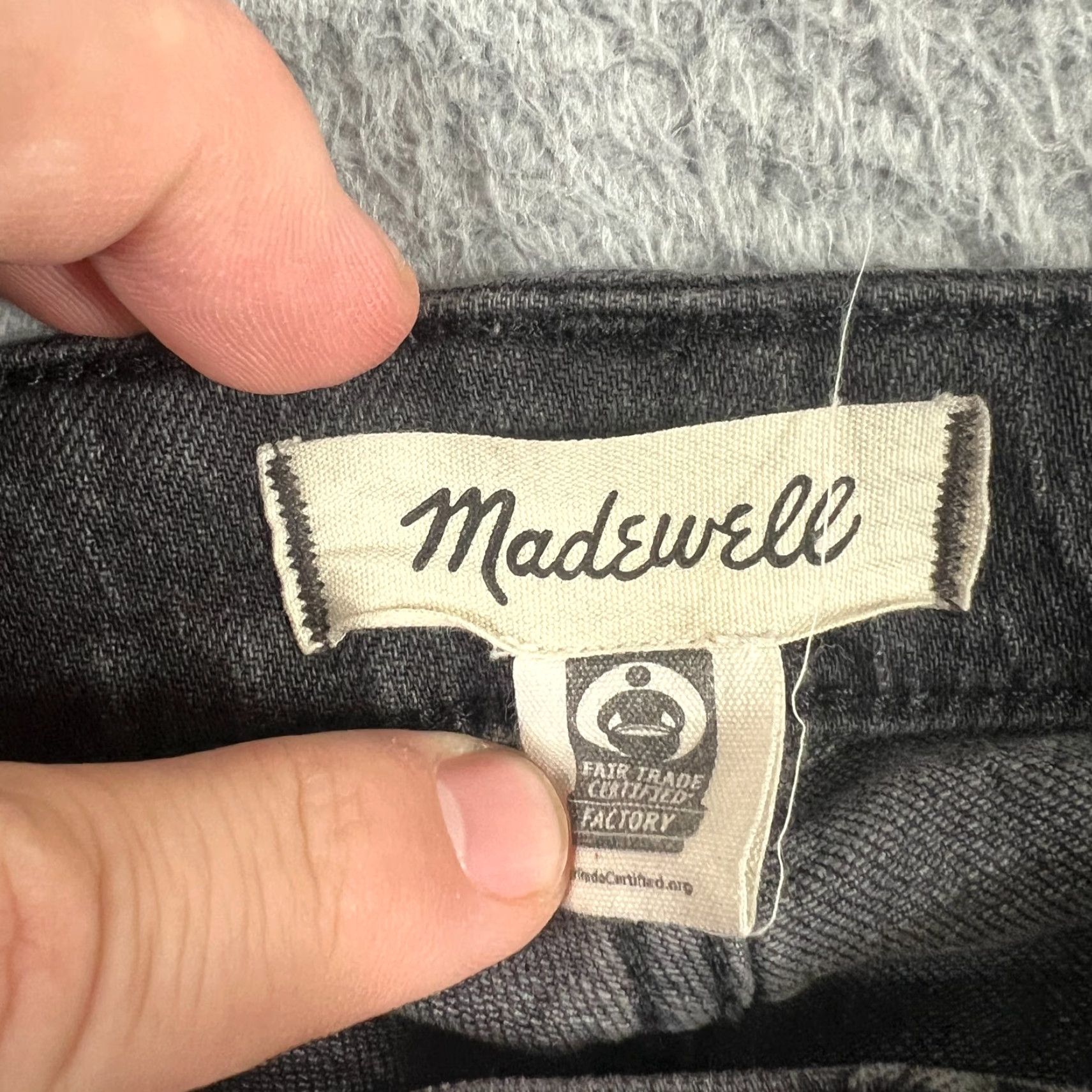 Madewell VINTAGE Madewell Jeans Womens 26P Regular Fit Straight Vintage Denim Black Wash, 5-Pocket, High Rise, Petites Size 26" / US 2 / IT 38 - 6 Thumbnail