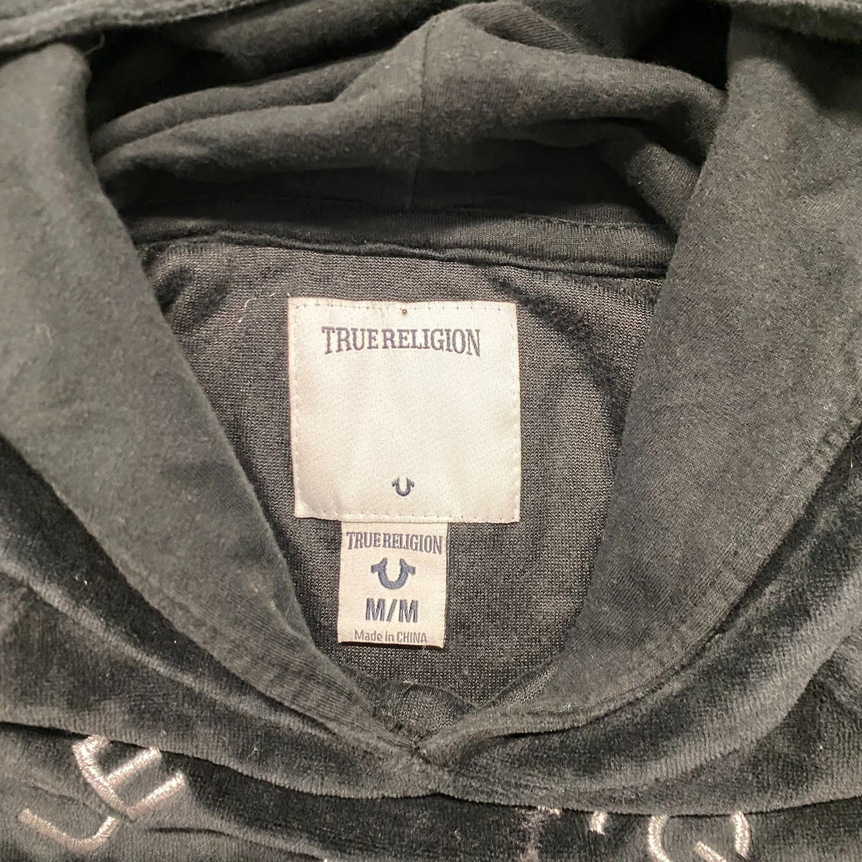 True Religion Vintage Y2K True Religion Velour Horseshoe Logo Hoodie Size US XS / EU 42 / 0 - 6 Thumbnail