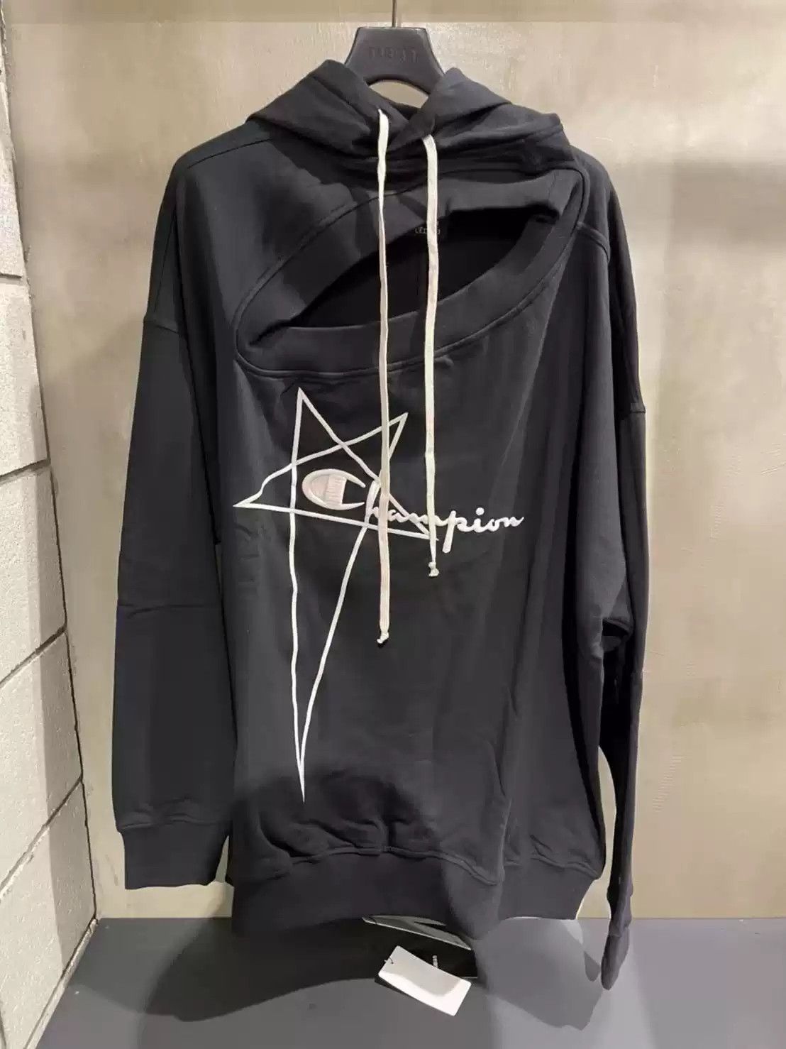 Rick Owens Rick Owens X Champion five-star hooded sweater