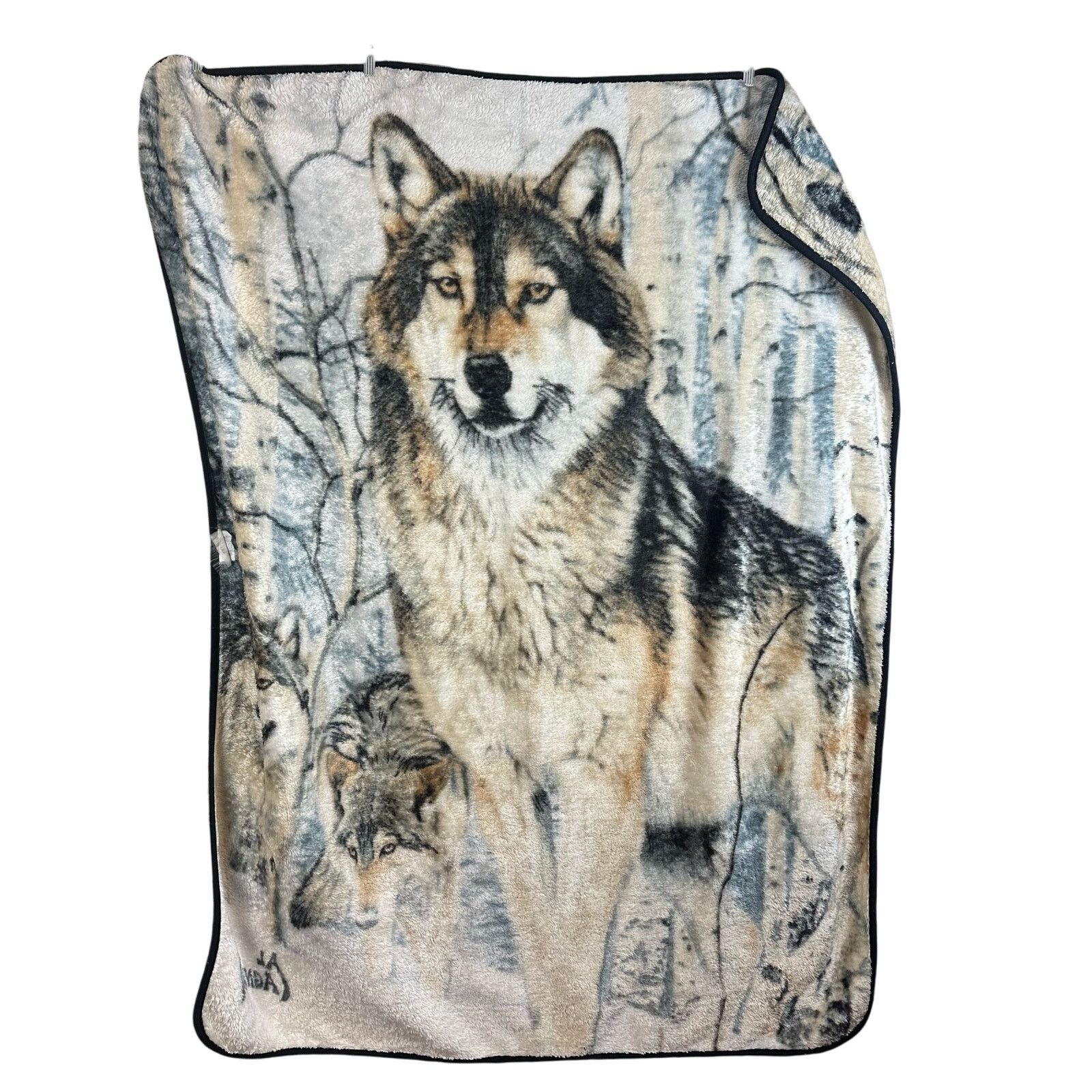 Other Al Agnew Fleece Wolf Wolves Trees Winter Plush Throw Blanket Size ONE SIZE - 6 Thumbnail
