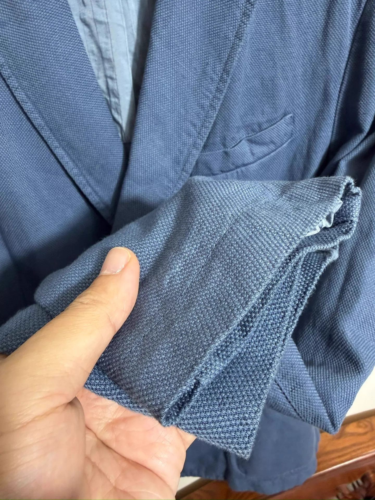 Giorgio Armani Blue Double-Breasted Light Jacket Size US XXS / EU 40 - 5 Thumbnail