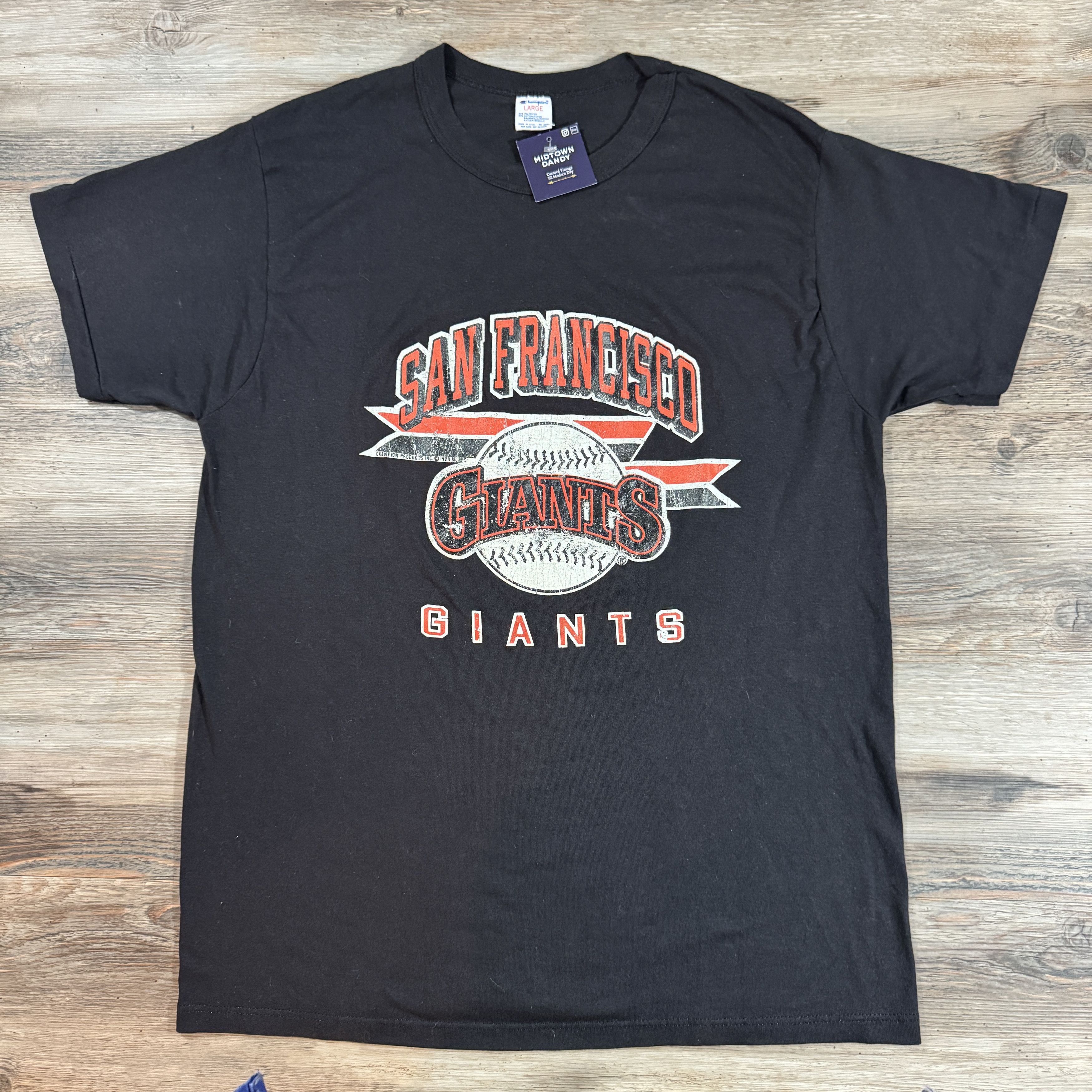 Champion × MLB × Vintage 1988 Vintage Black San Francisco Giants Champion T-Shirt Size US L / EU 52-54 / 3 - 1 Thumbnail