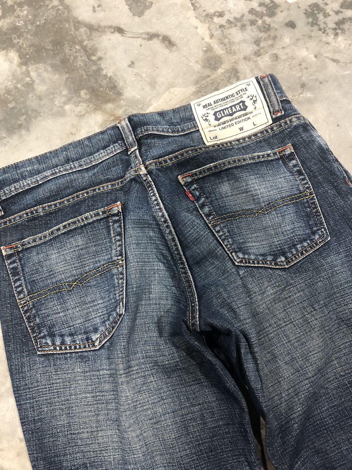 Japanese Brand × Vintage GL Heart Denim Jeans Nice Rare Design Size US 34 / EU 50 - 12 Thumbnail