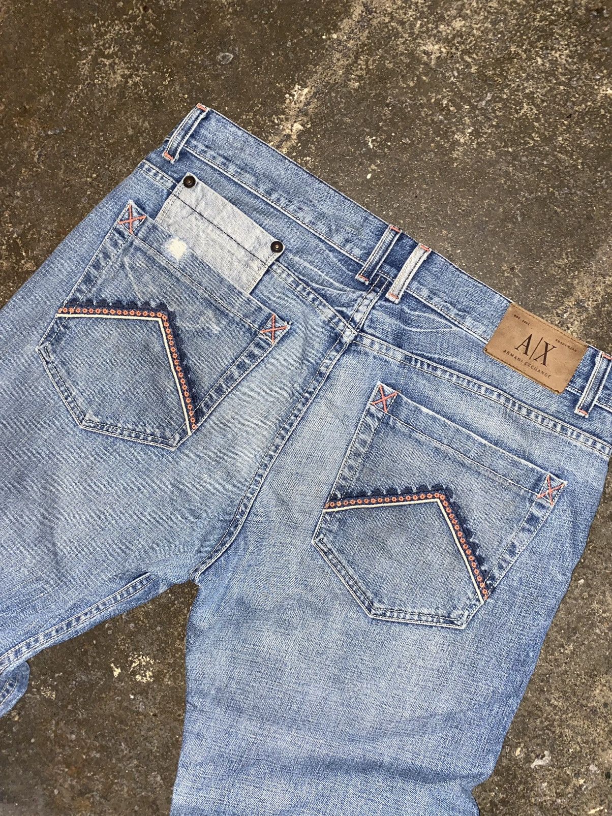Armani Exchange Armani Exchange Denim Blue Jeans Pants Made USA Distressed Size US 36 / EU 52 - 5 Thumbnail