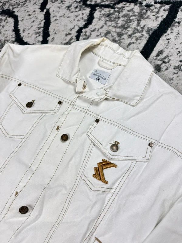 Karl Kani Karl Kani white denim jacket with logo XS boxy Size US XS / EU 42 / 0 - 3 Thumbnail