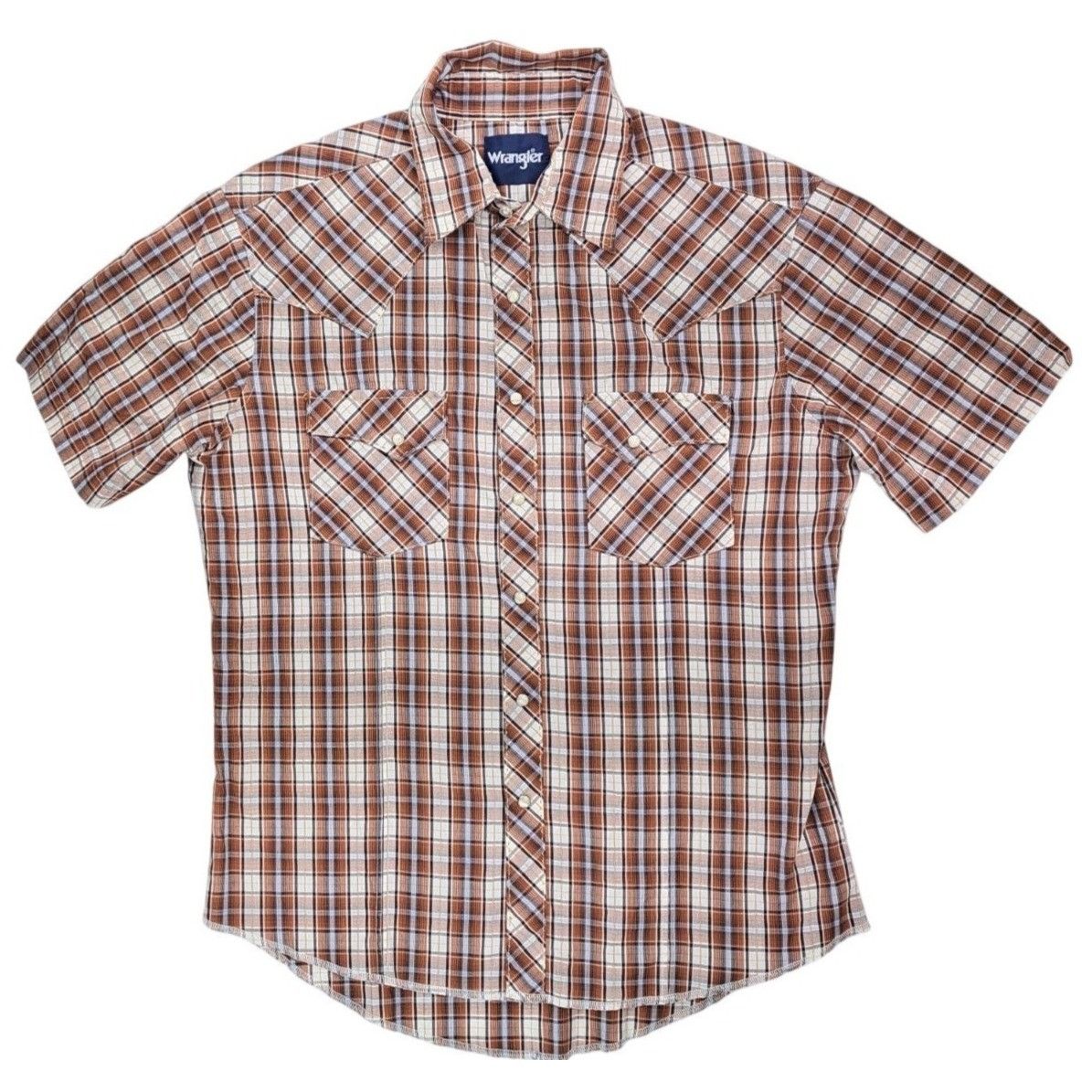 Wrangler Vintage Wrangler Pearl Snap Western Plaid Short Sleeve Shirt Size US M / EU 48-50 / 2 - 1 Thumbnail