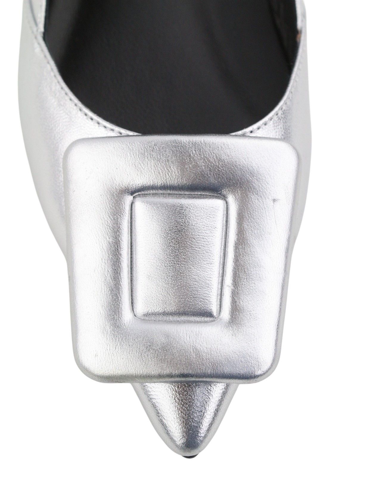 Other BIBI LOU BOCHUM EU37 Silver Leather Pointed Flats 87561 Size US 6 / IT 36 - 12 Thumbnail