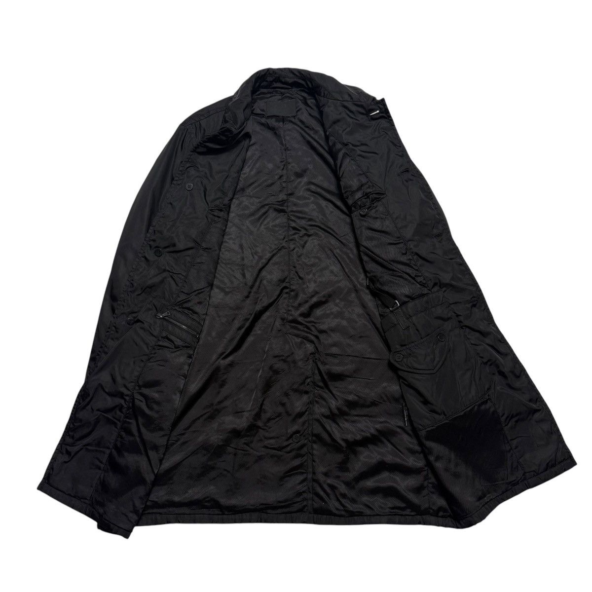 Prada Black Prada Nylon Overcoat Size US L / EU 52-54 / 3 - 8 Thumbnail