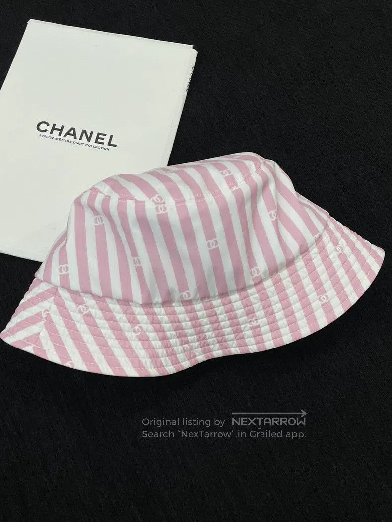 Chanel Chanel Size M Pink coco beach fisherman's hat Size ONE SIZE - 2 Thumbnail