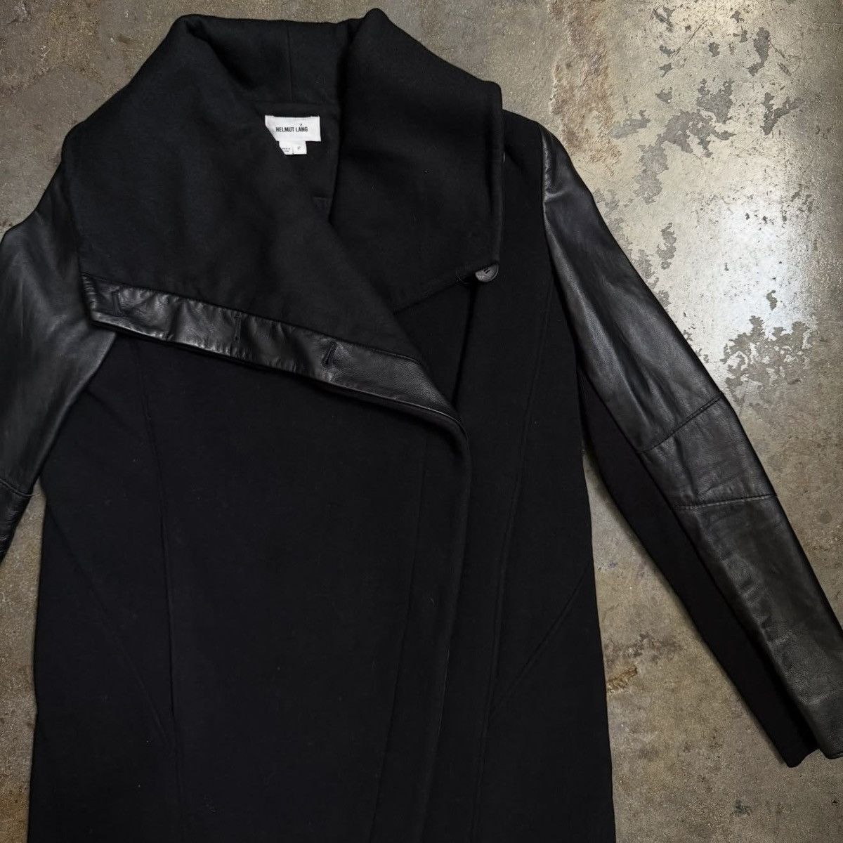 Helmut Lang HELMUT LANG WOOL/LAMB SKIN TRENCH - BLACK - S Size S / US 4 / IT 40 - 2 Thumbnail
