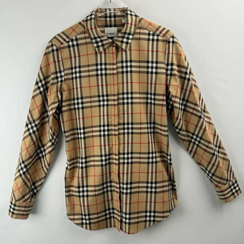Burberry Burberry Khaki Cotton Women's Shirt Size S / US 4 / IT 40 - 1 Thumbnail