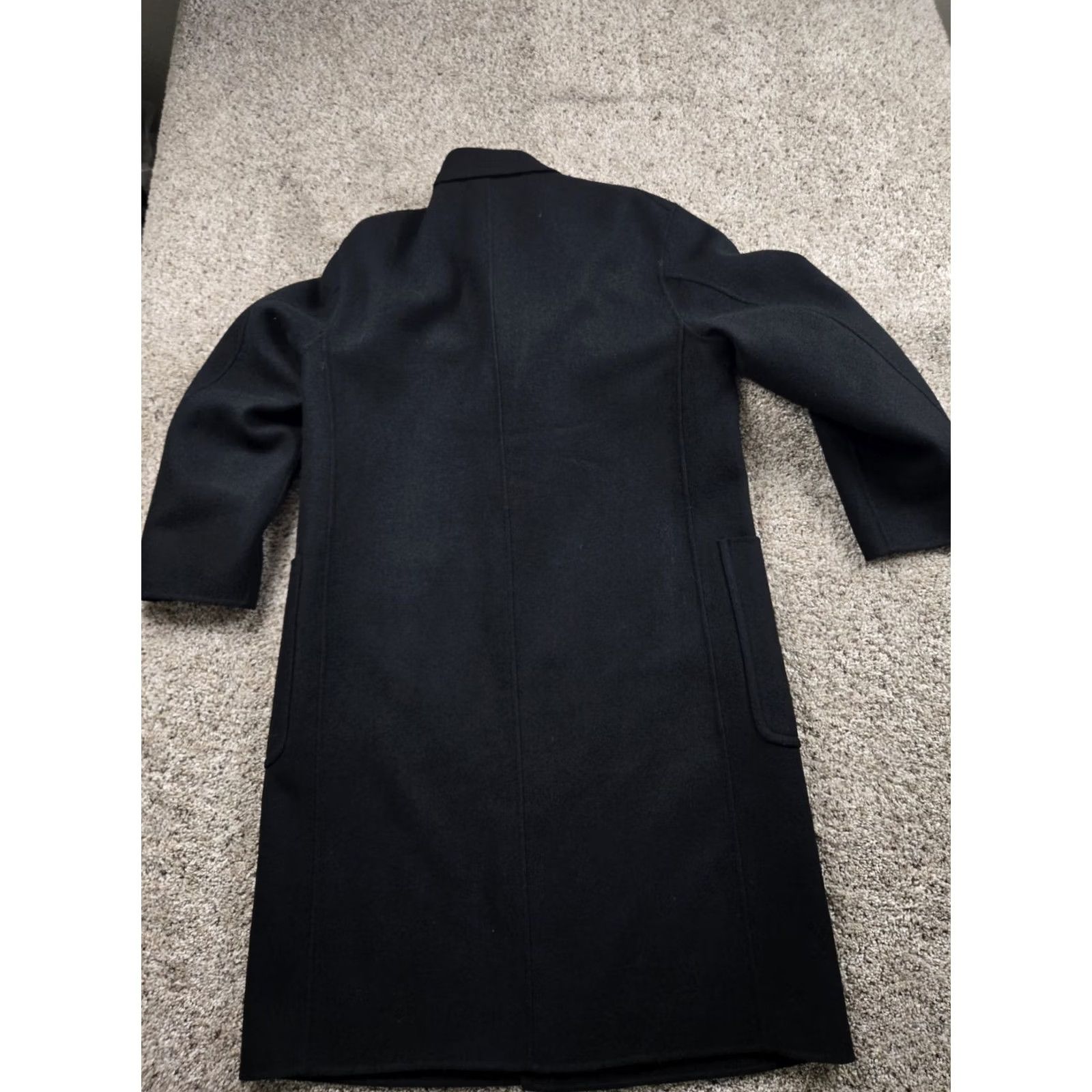 Uniqlo Uniqlo U Double Faced Overcoat Mens S Black Wool Blend Pockets 3 Button Long Coat Pattern Solid Size US S / EU 44-46 / 1 - 7 Thumbnail