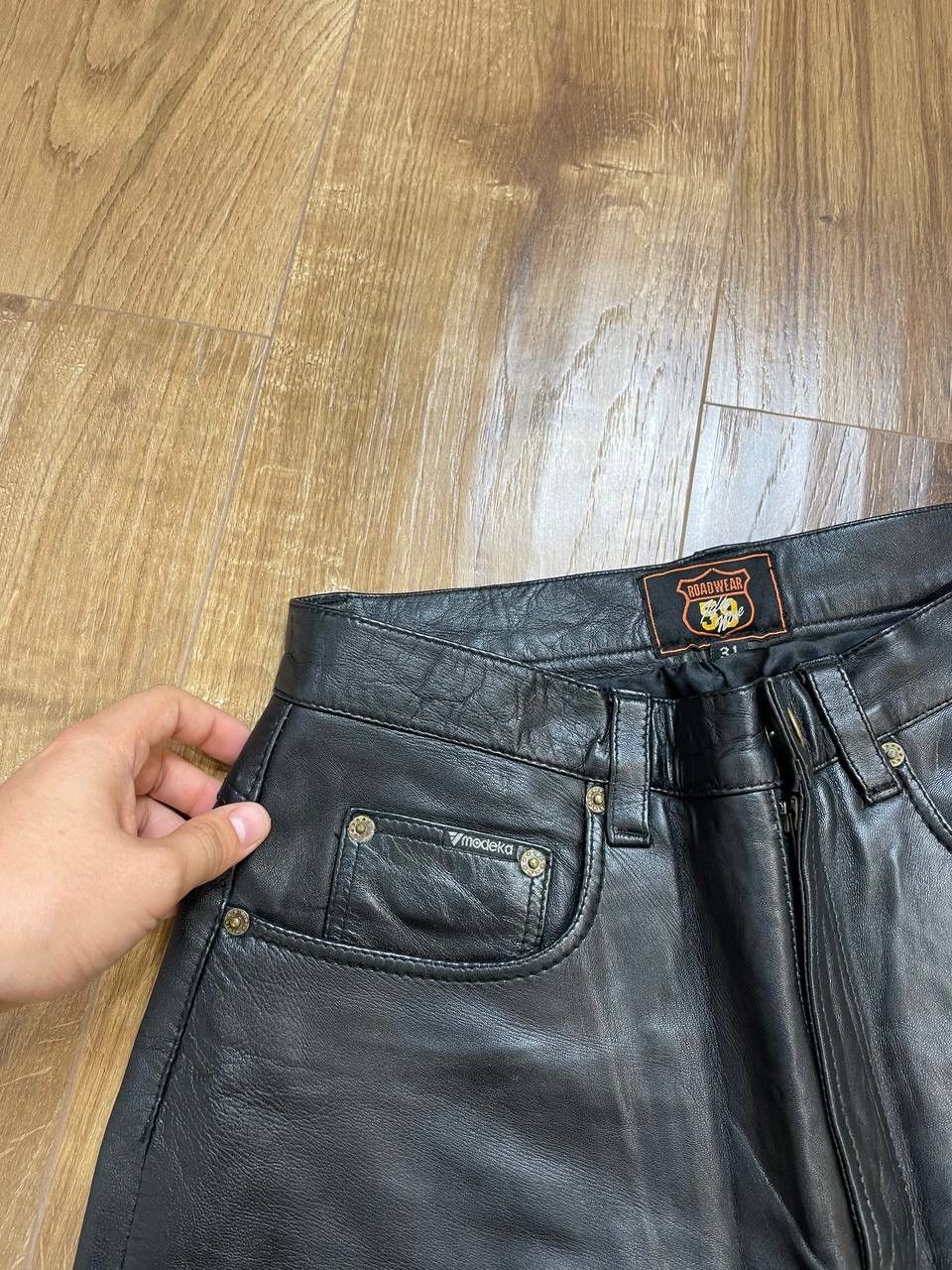 Genuine Leather × Vintage Vintage Y2K Style Genuine Leather Leather Moto Casual Pants Size US 31 - 6 Thumbnail