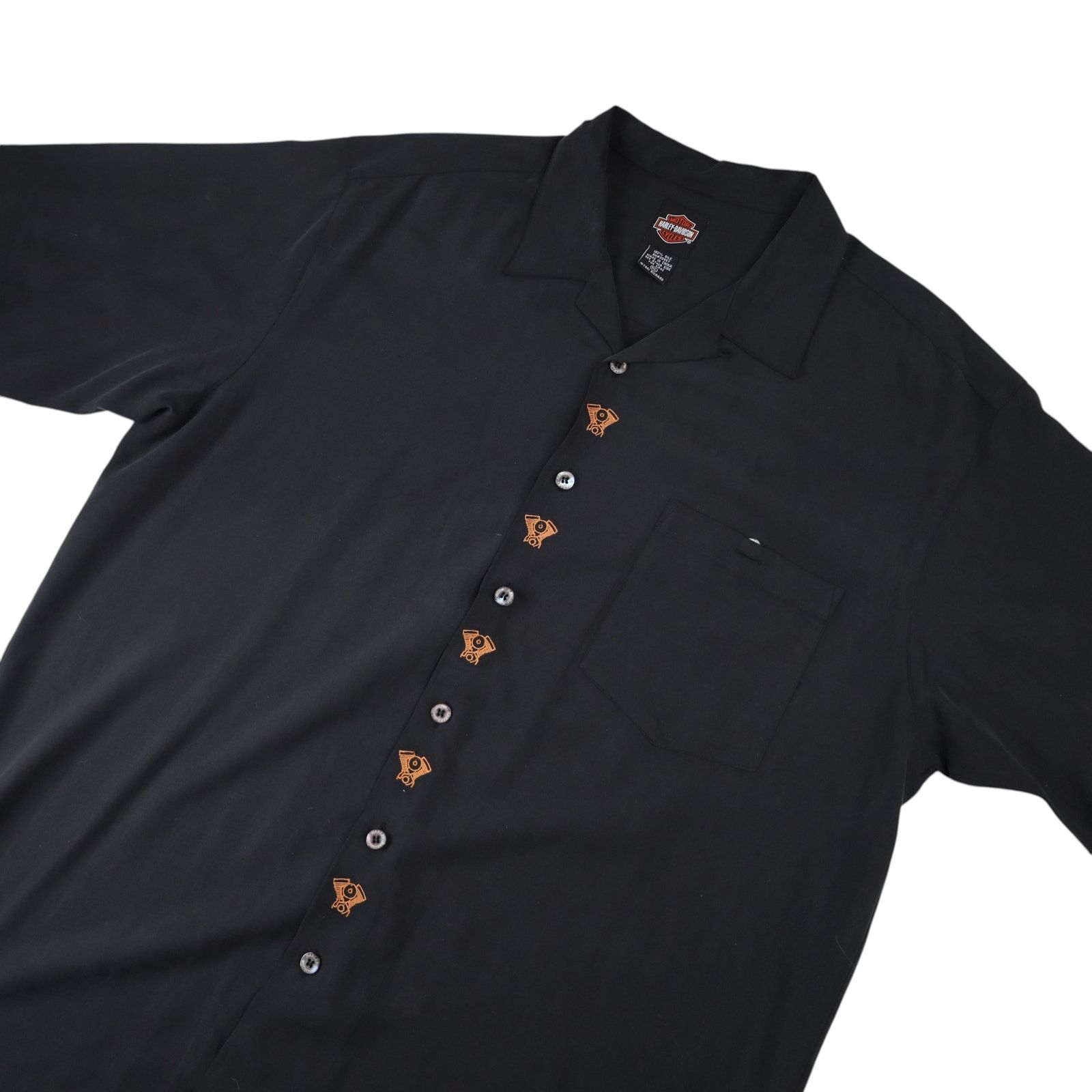 Harley Davidson × Tori Richard × Vintage VTG Harley Davidson x Tori Richards Embroidered Silk Shirt Size US XL / EU 56 / 4 - 2 Thumbnail