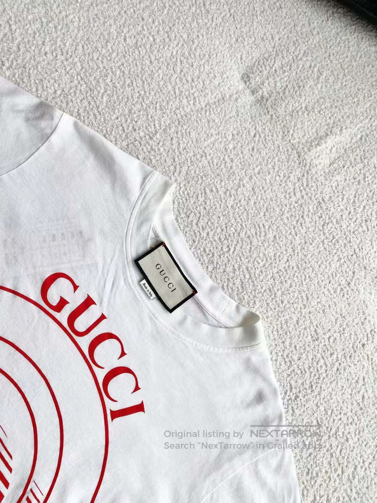 Gucci Guicci Printed logo short sleeves| Size S / US 4 / IT 40 - 4 Thumbnail