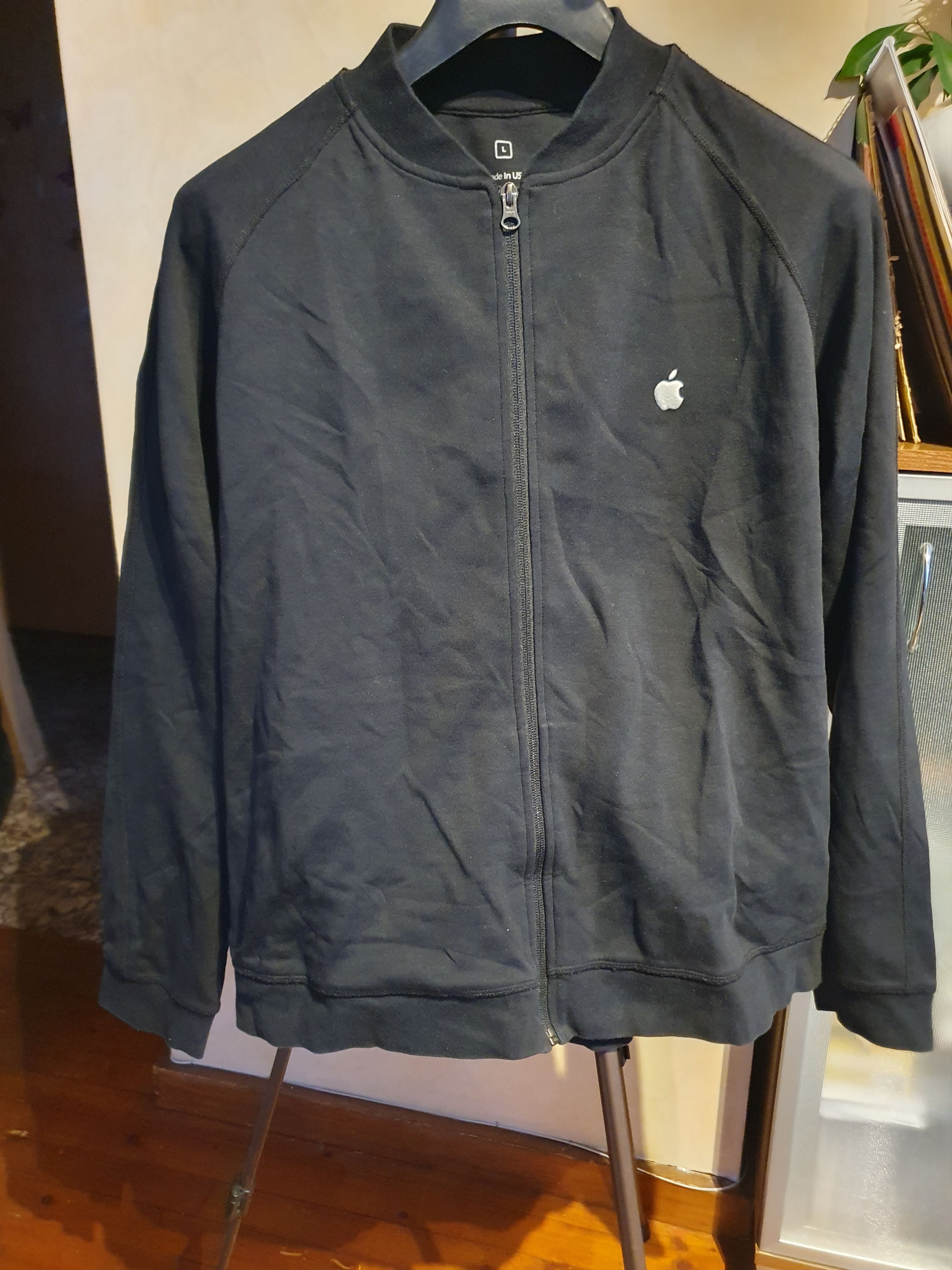 Apple Apple Inc Bomber Sweatshirt Stitched Apple Made in USA sz L Size US L / EU 52-54 / 3 - 1 Thumbnail