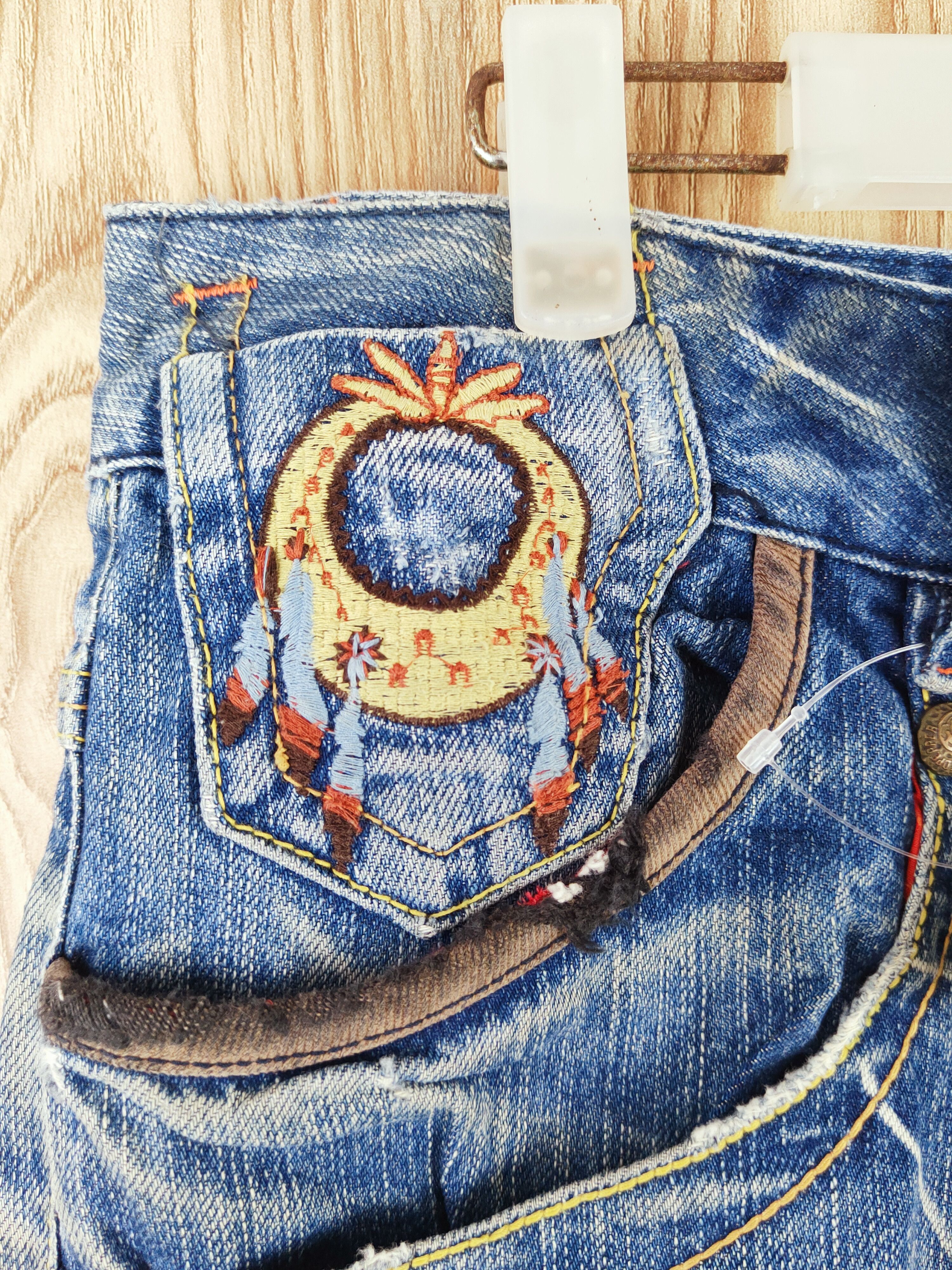Japanese Brand Redpepper Blue Distressed Ripped Jeans #S2698 Size 31" - 4 Thumbnail