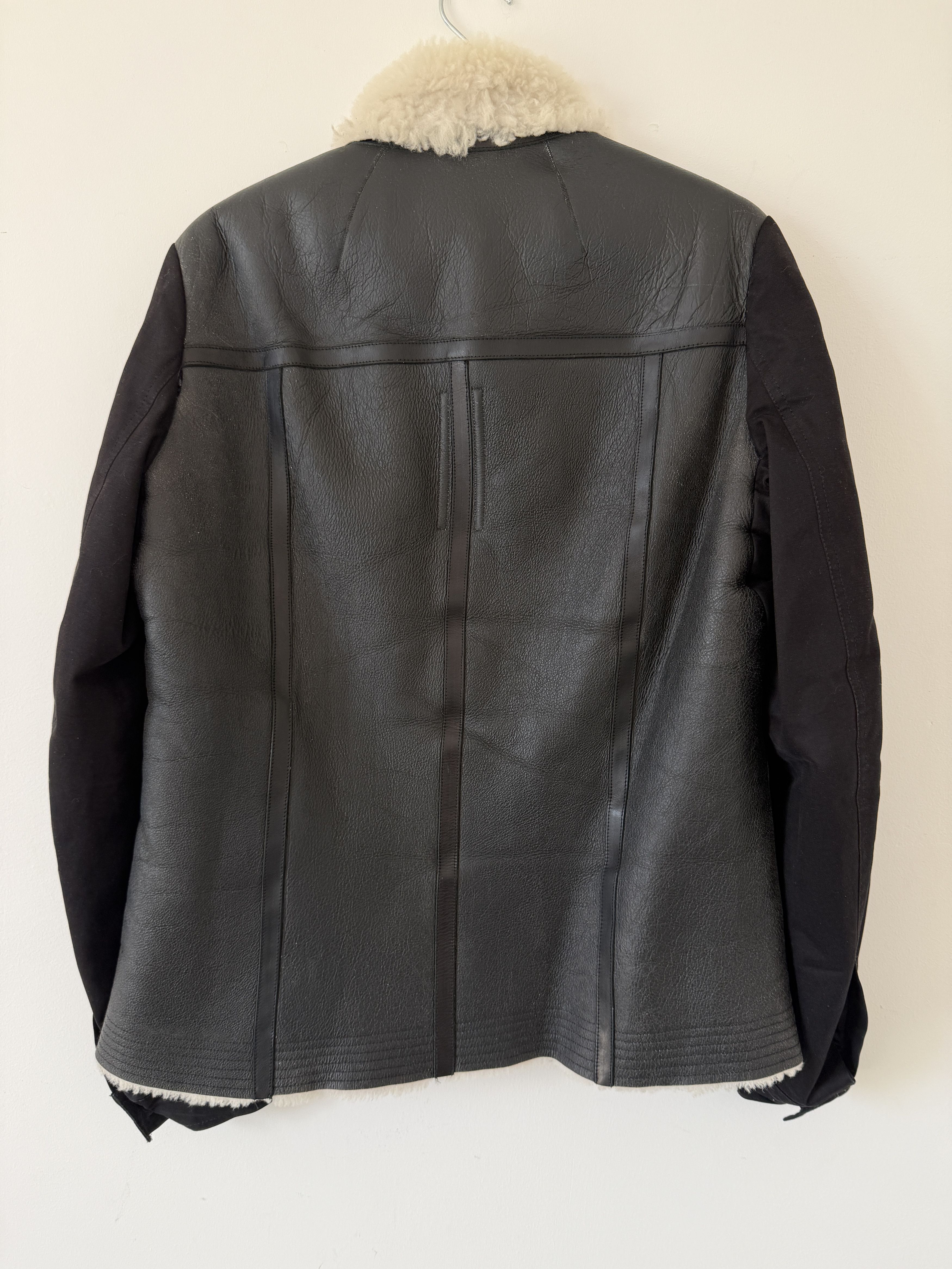 Rick Owens Drkshdw Rick Owens DRKSHDW Sliced Worker Shearling Jacket Black Size US S / EU 44-46 / 1 - 5 Thumbnail
