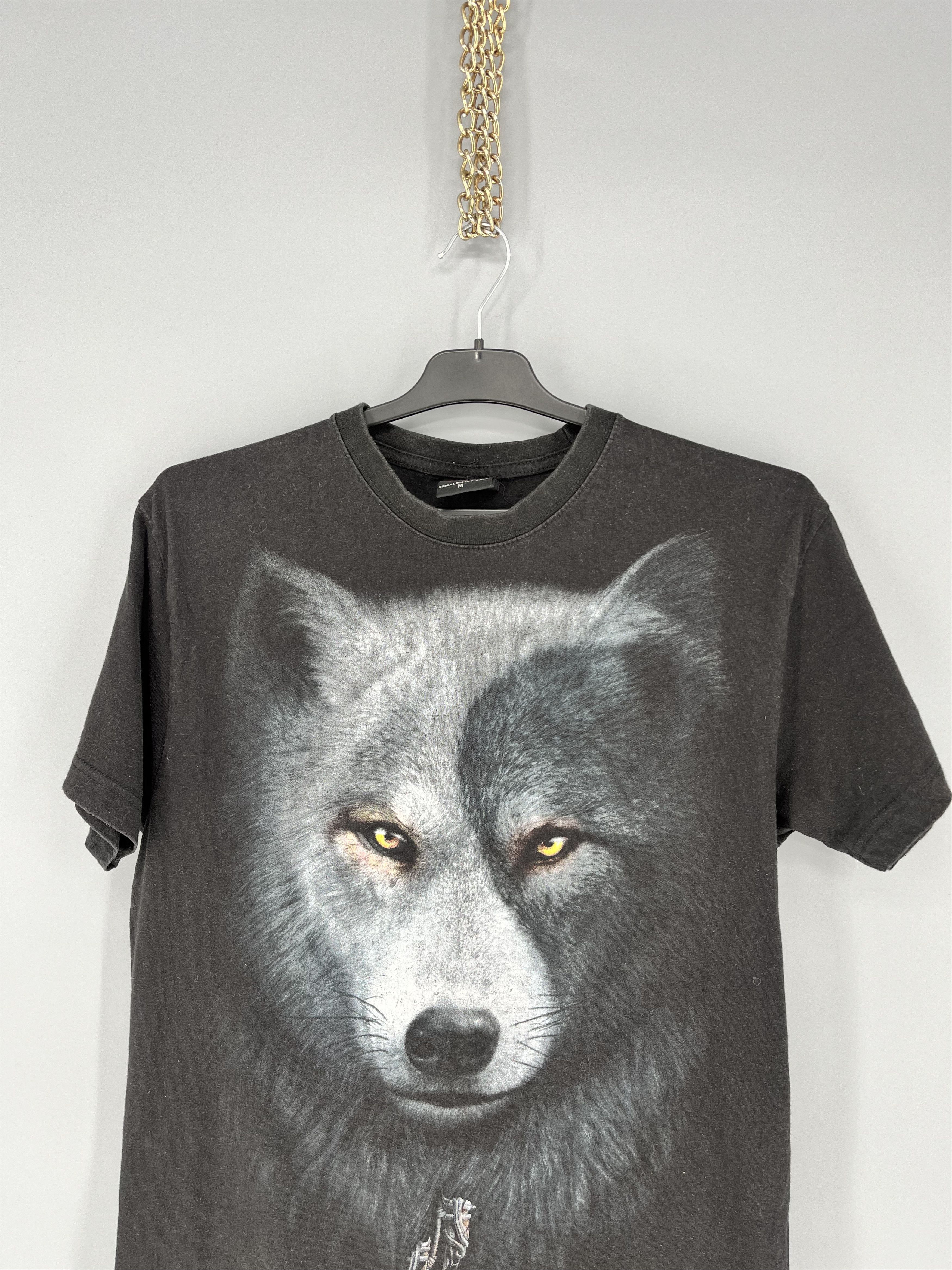 Vintage Vintage 90s Wolf Face Boxy Fit Tee Toys Rock Spiral Size M Size US M / EU 48-50 / 2 - 6 Thumbnail